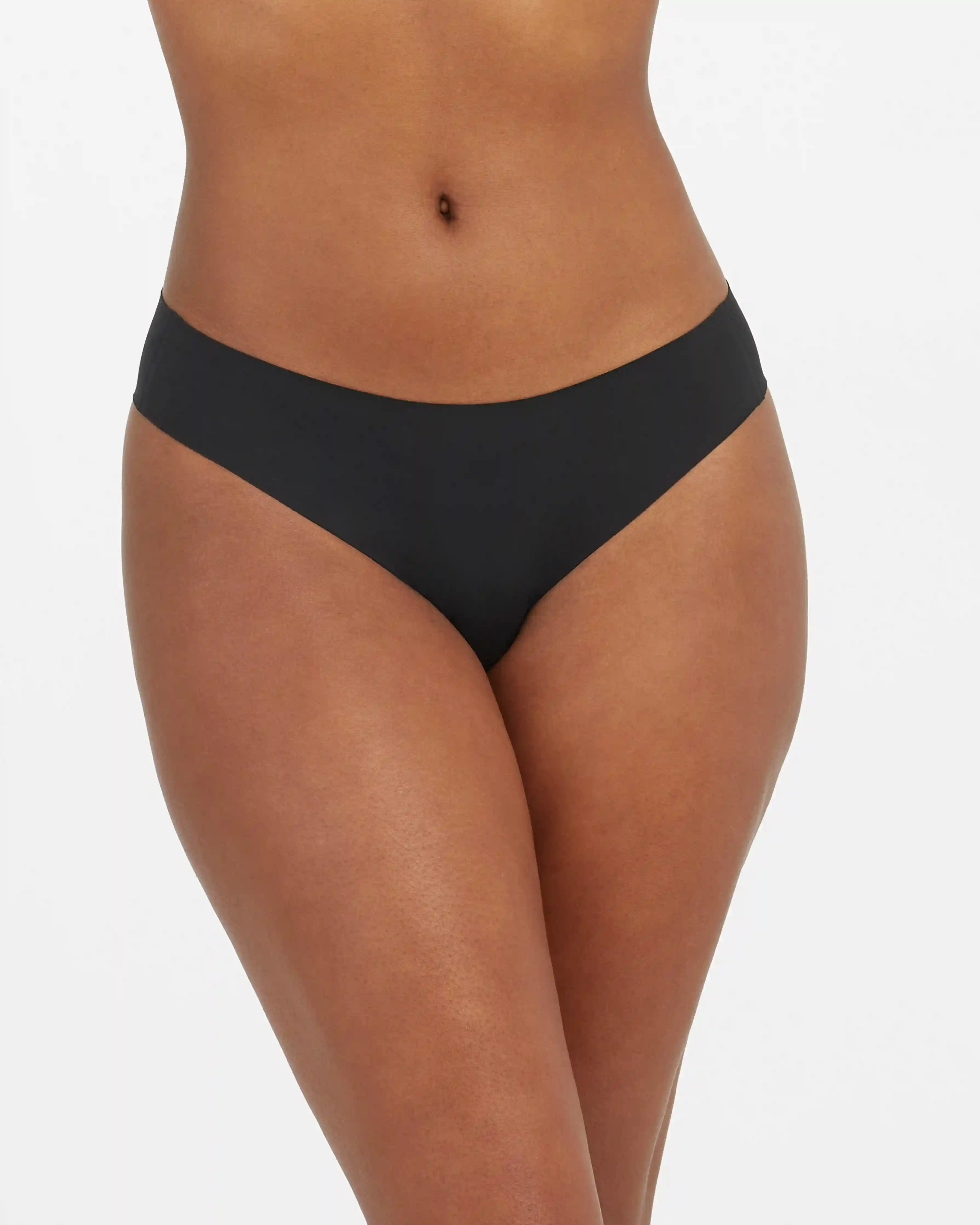 Alternative view of SPANXsmooth®  Fit-To-You Thong 3-Pack Box | Very Black
