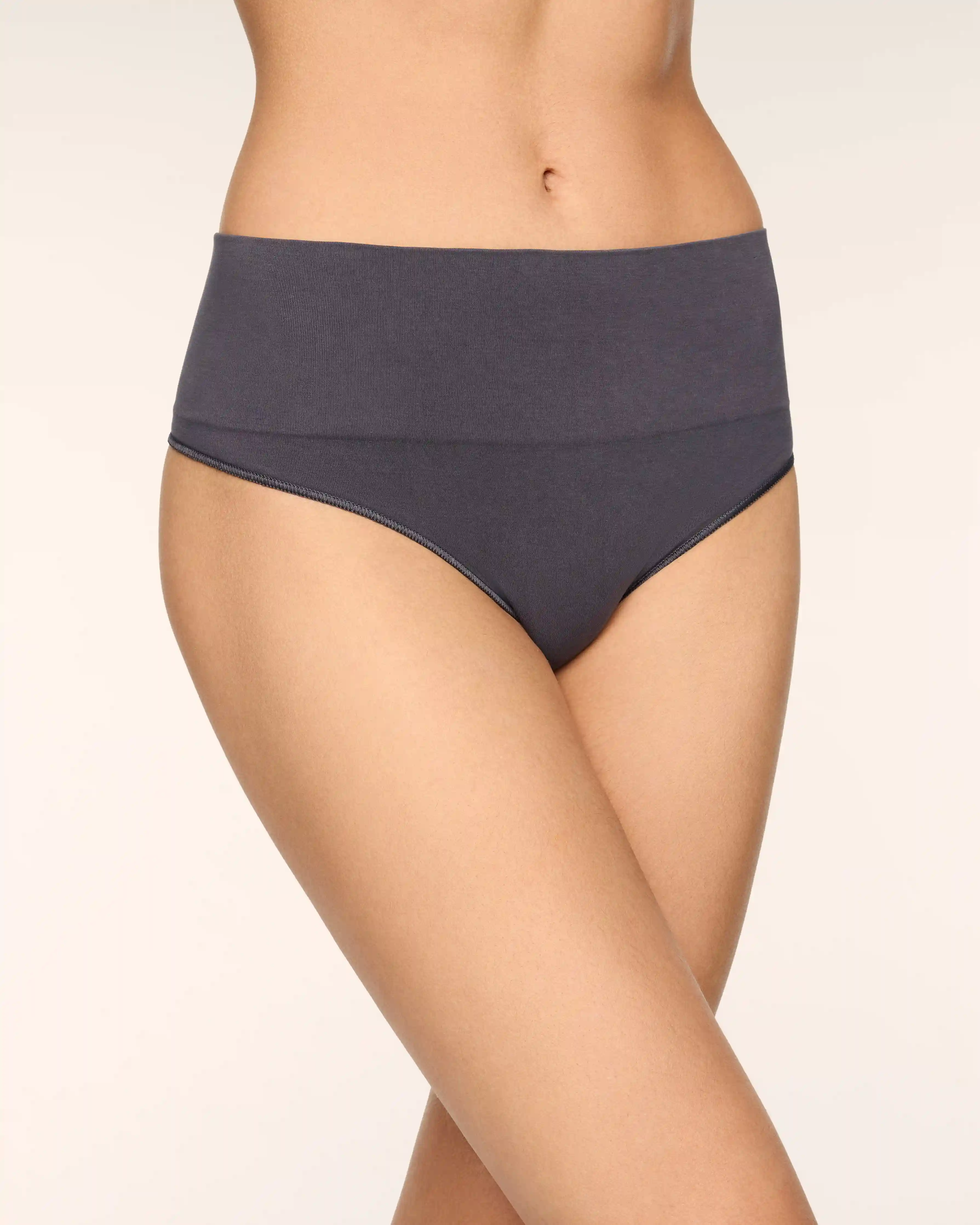 SPANXshape® ExtraOrdinary Supima® Cotton Thong | Dark Slate