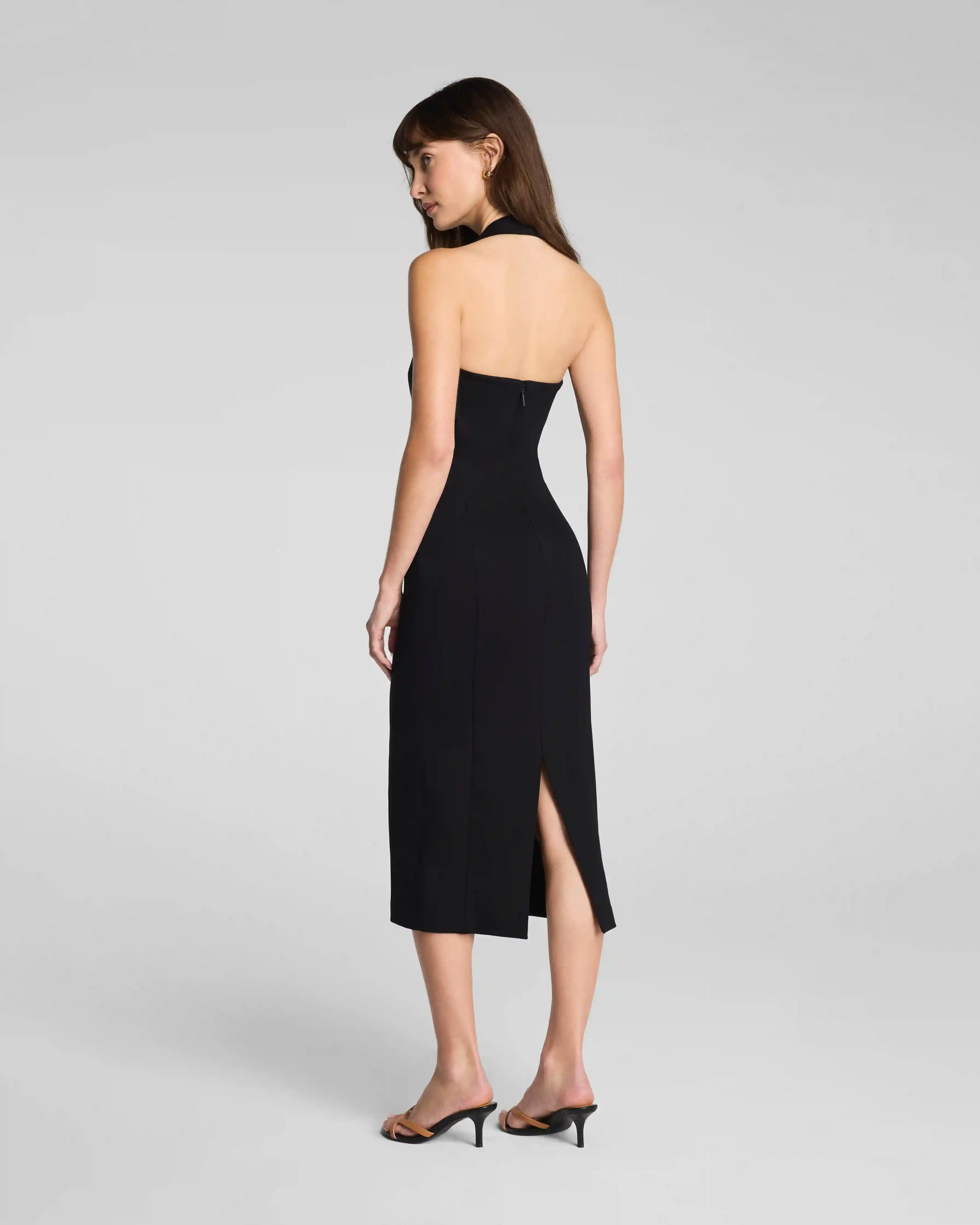 Alternative view of SPANXshape®  Ponte Halter Midi Dress | Classic Black