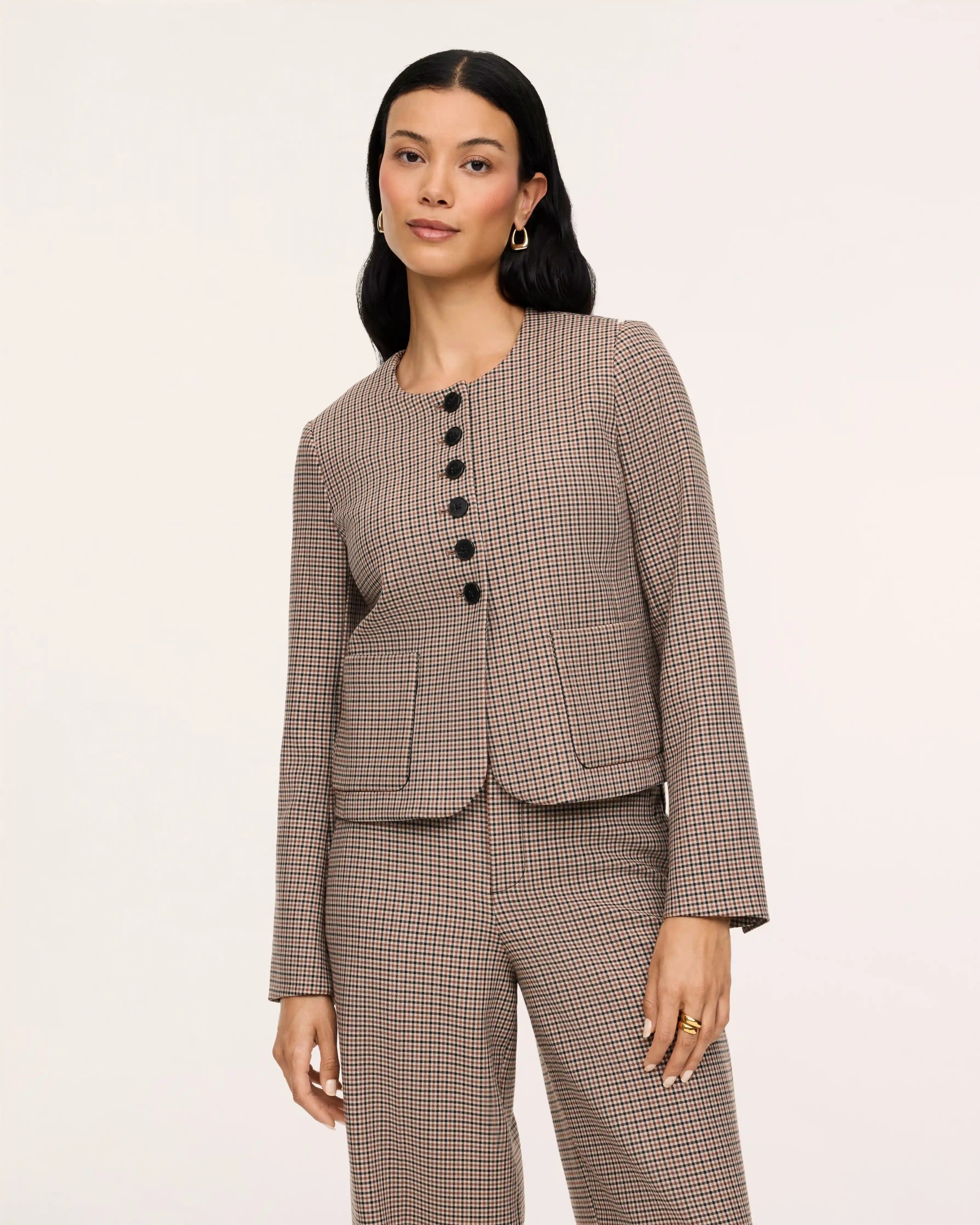 SPANX® WellSuited Cropped Lady Jacket | Mini Check