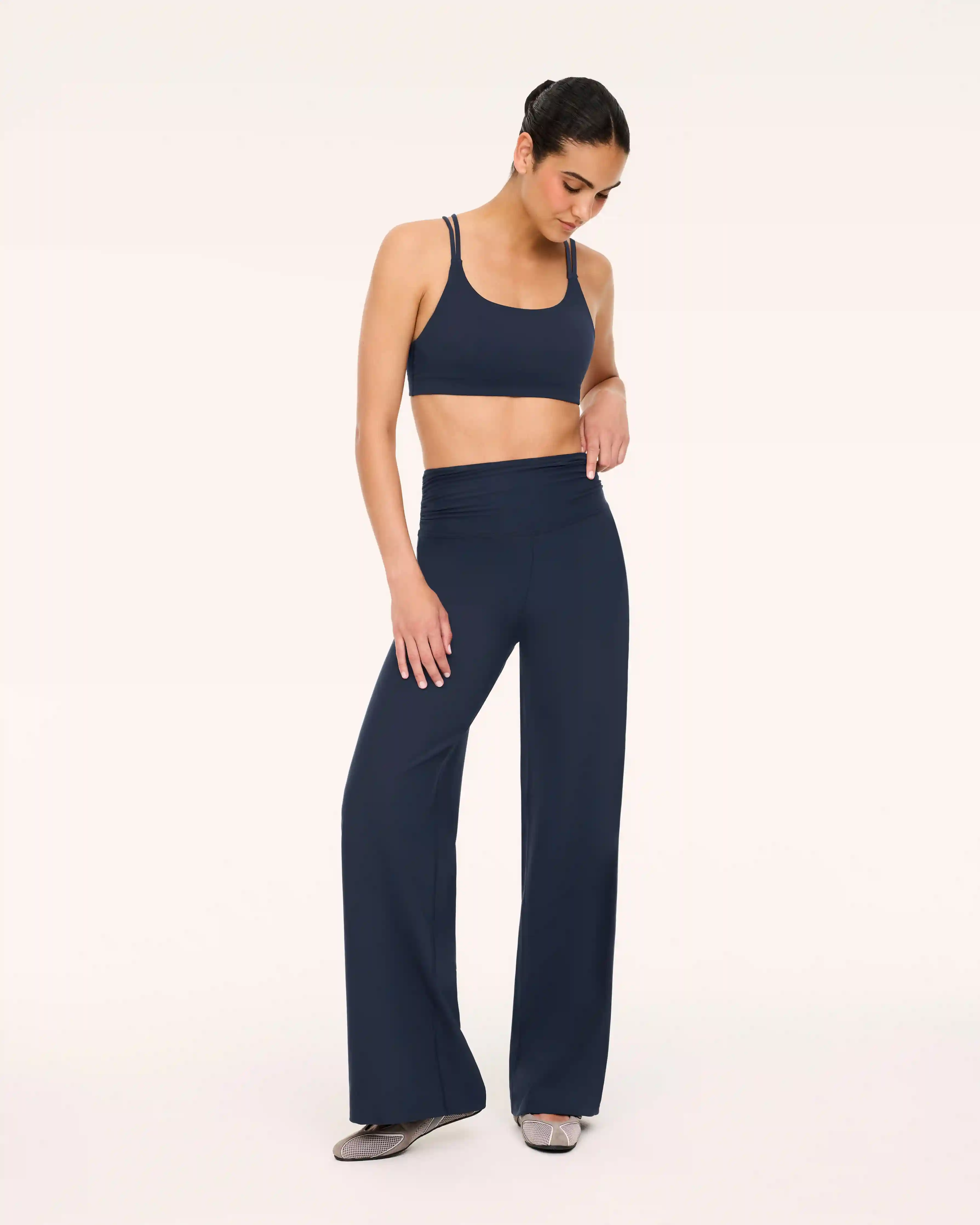 SPANXsmooth® OnForm Ruched Wide Leg Pant | Timeless Navy