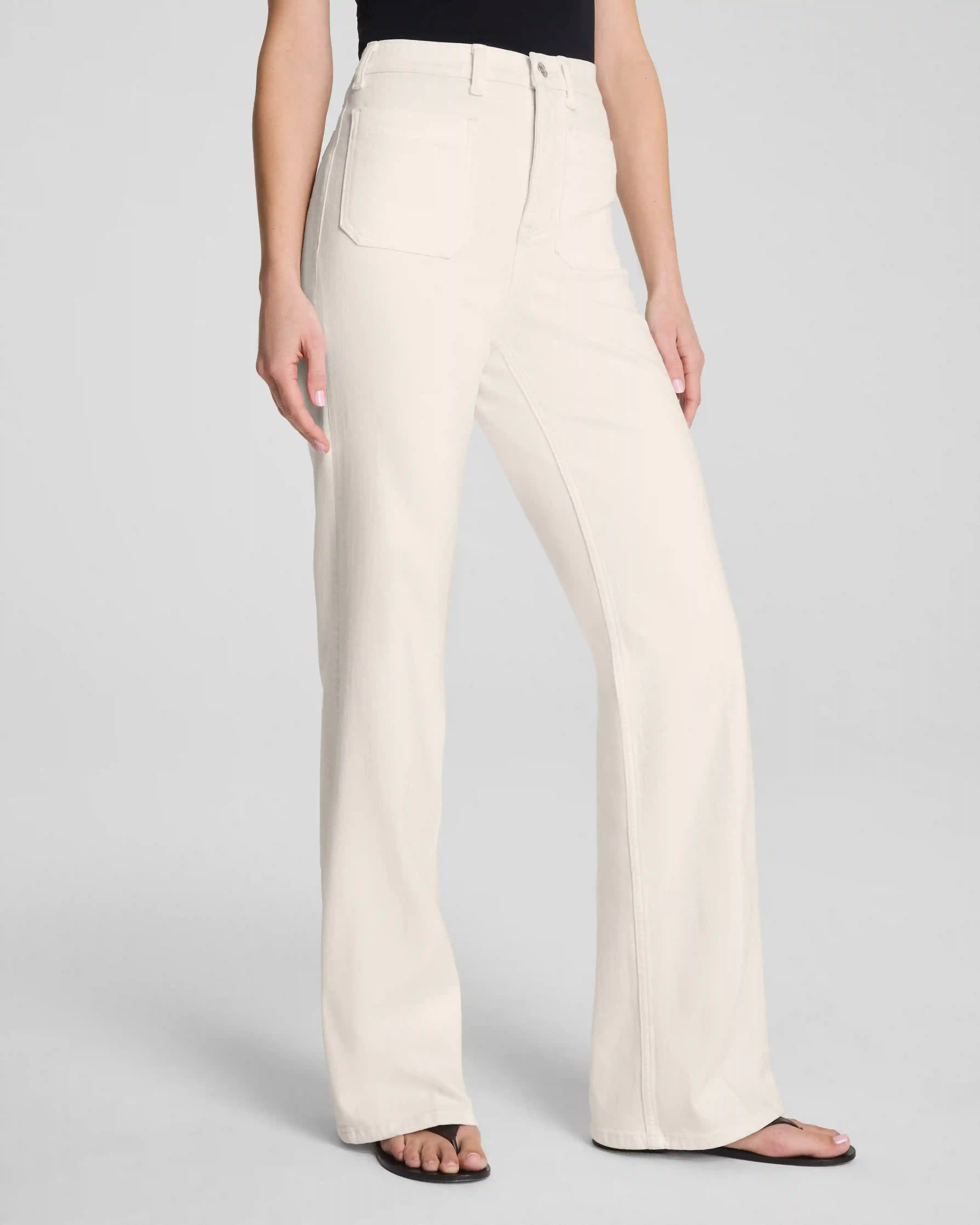 Alternative view of SPANXshape®  Authentic 360 Easy Flare Jeans with Patch Pockets | Alabaster