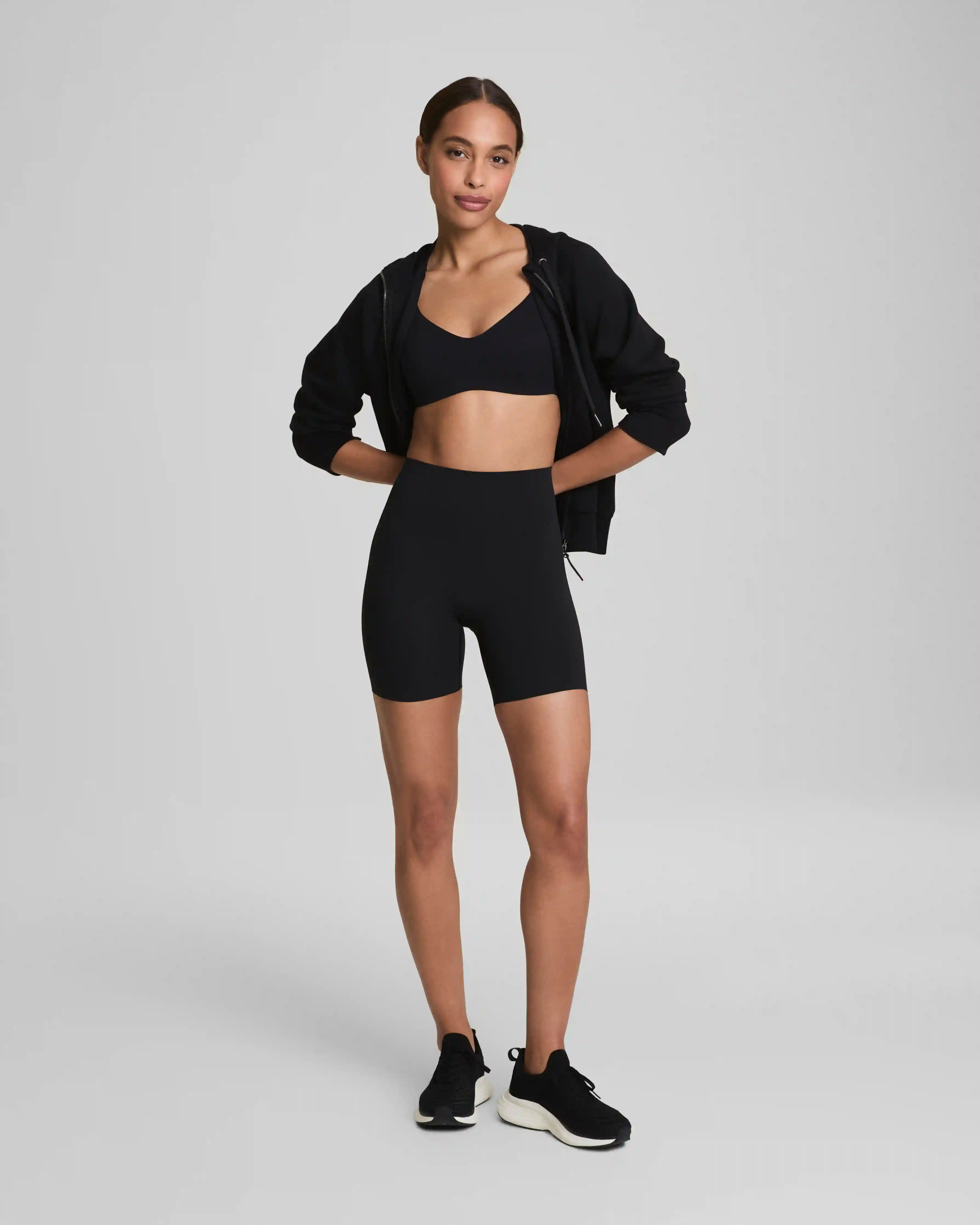 SPANXshape®  BodyLine Bike Short with Mid-Tummy Compression, 6" | Very Black