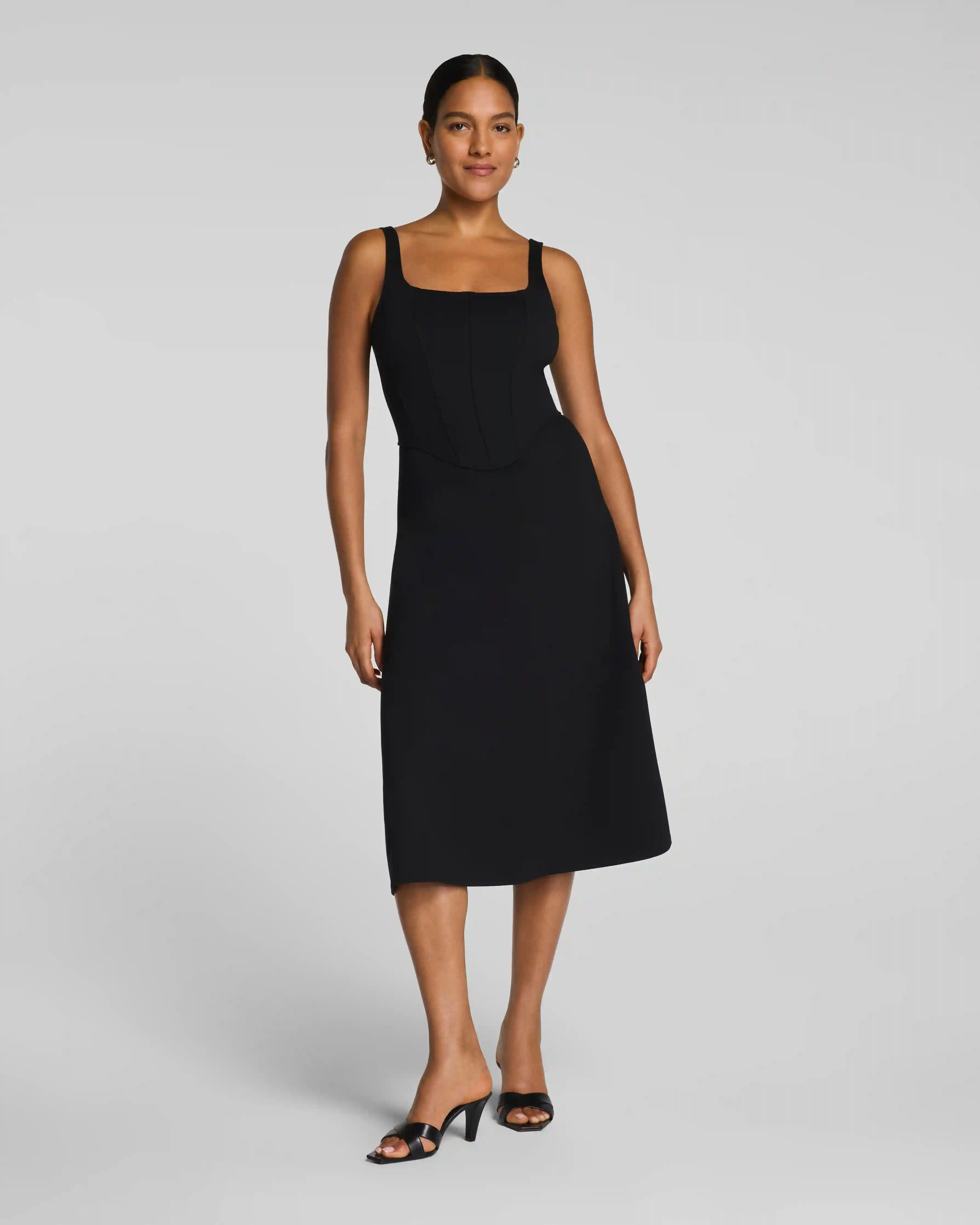 SPANXshape®  Ponte Fit and Flare Midi Dress | Classic Black