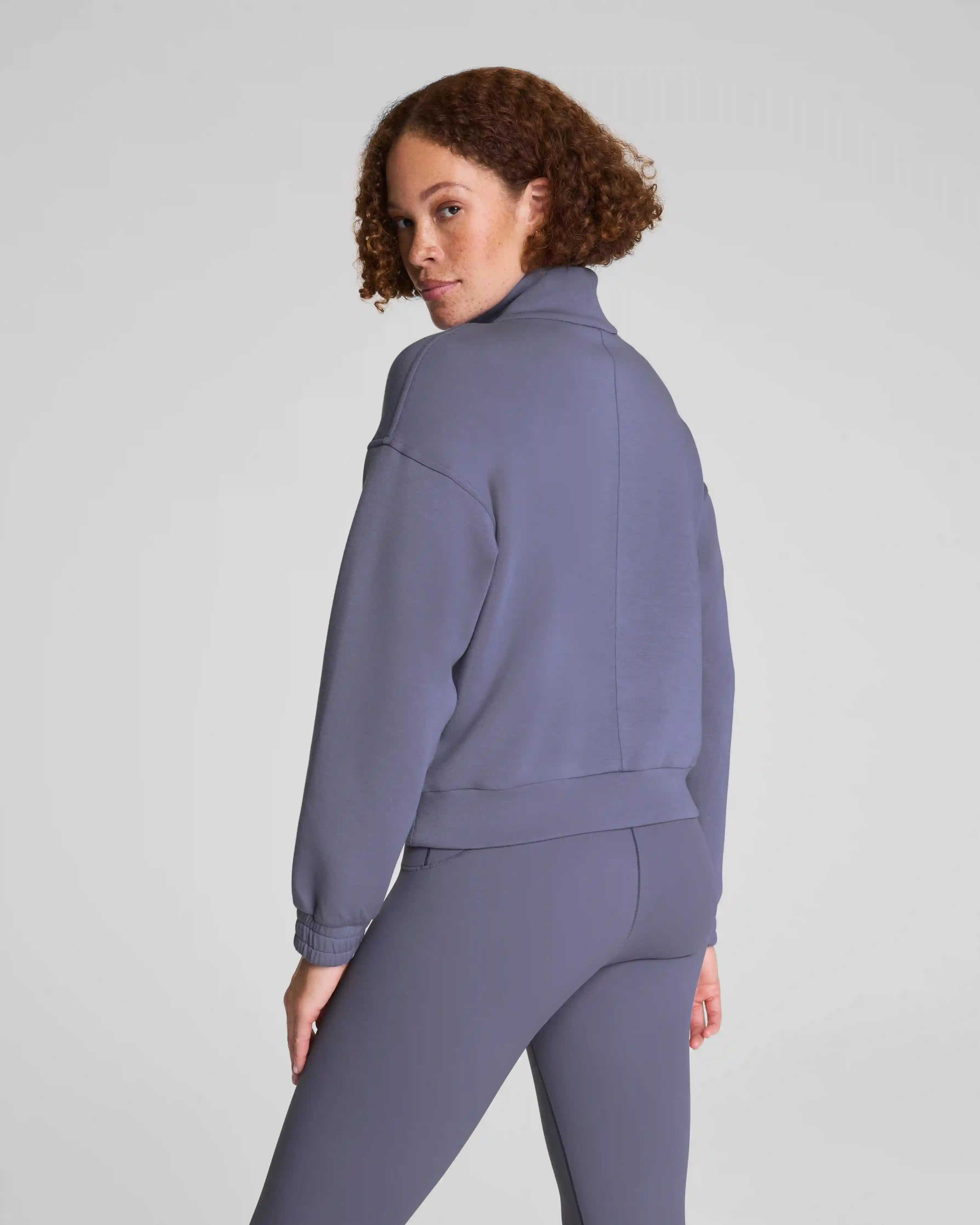 Alternative view of SPANX AirEssentials® Brushed Full Zip Jacket | Pewter