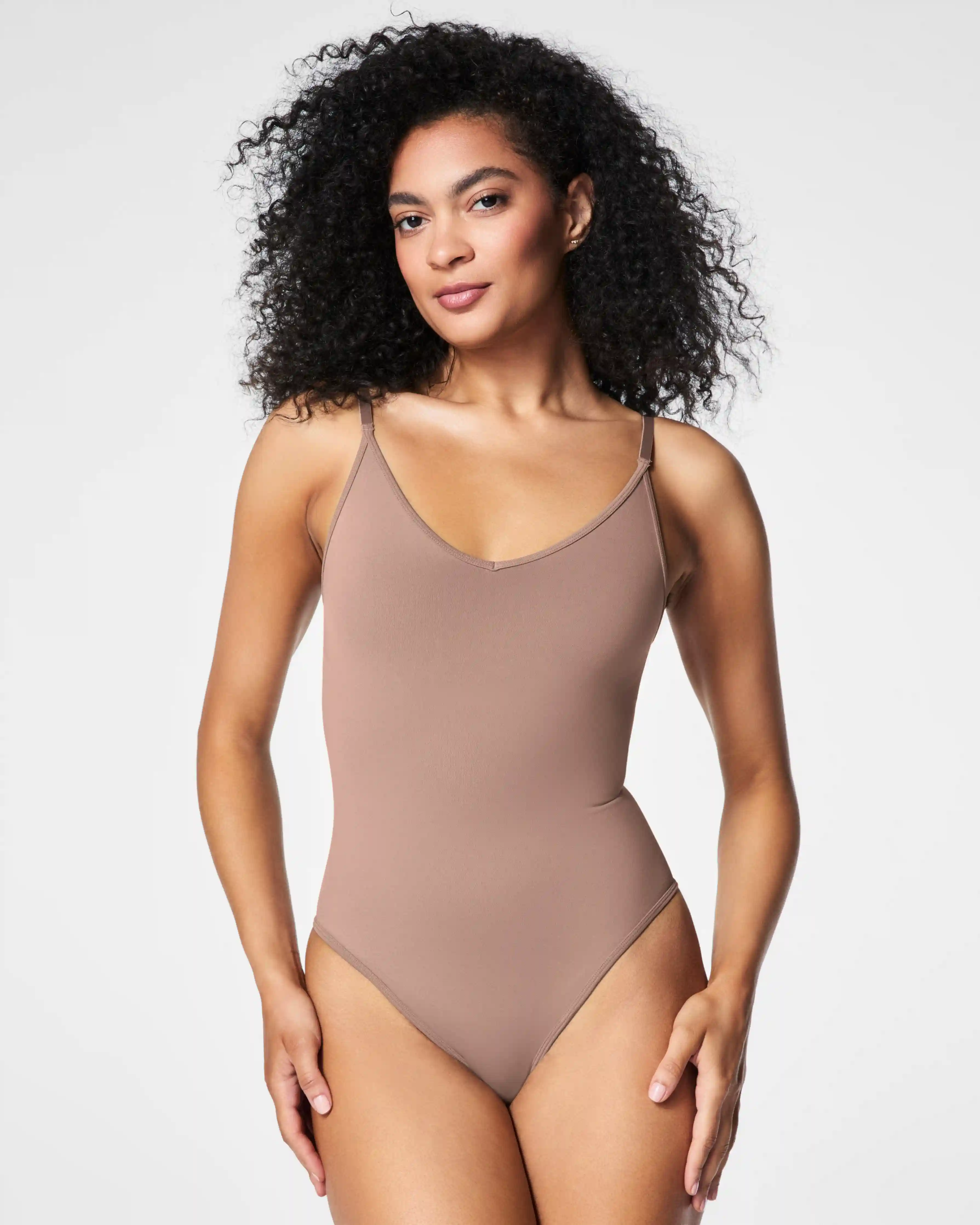 SPANXsculpt®  Seamless Power Thong Bodysuit | Cafe Au Lait