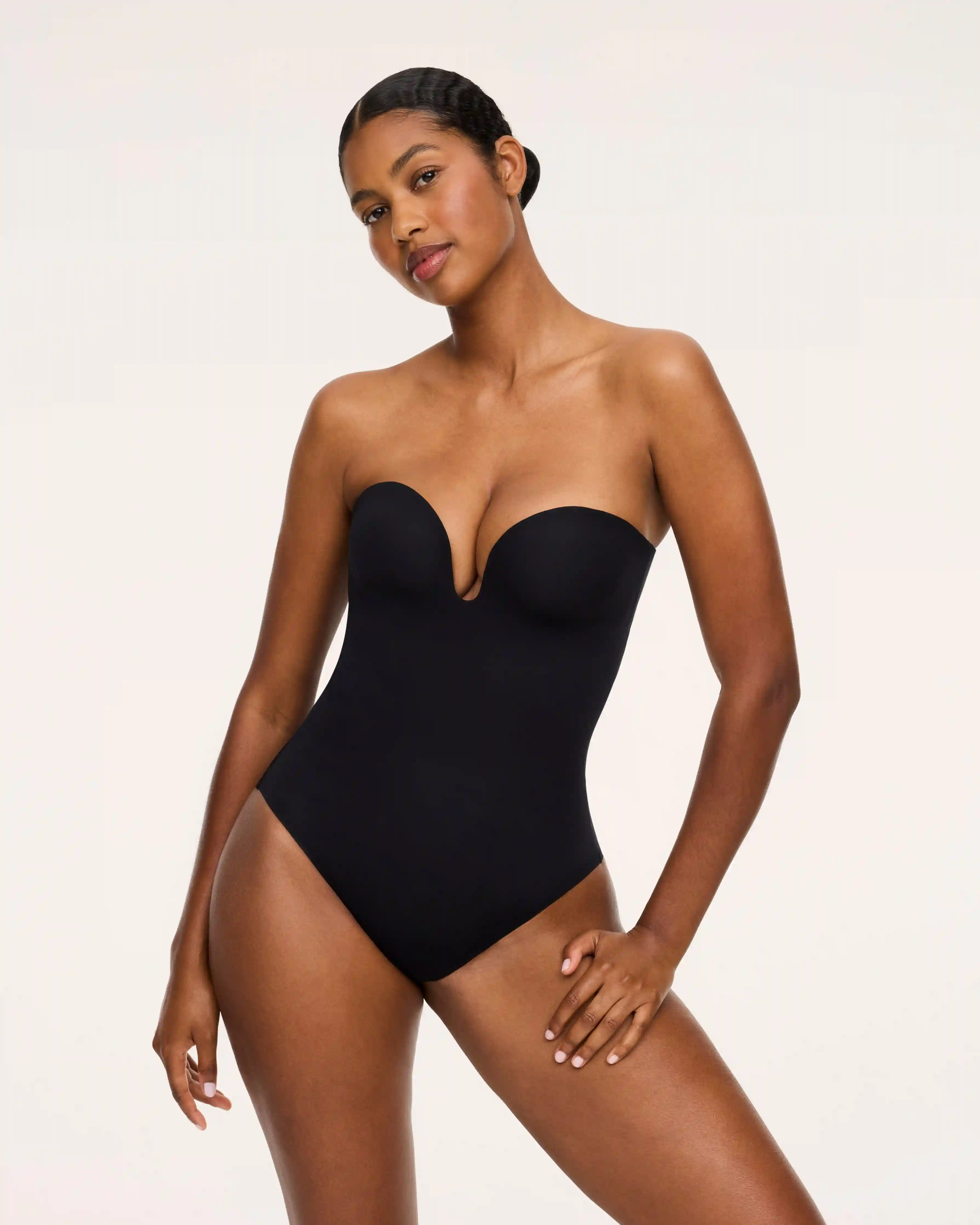 SPANXshape® Suit Your Fancy Strapless Brief Bodysuit | Very Black