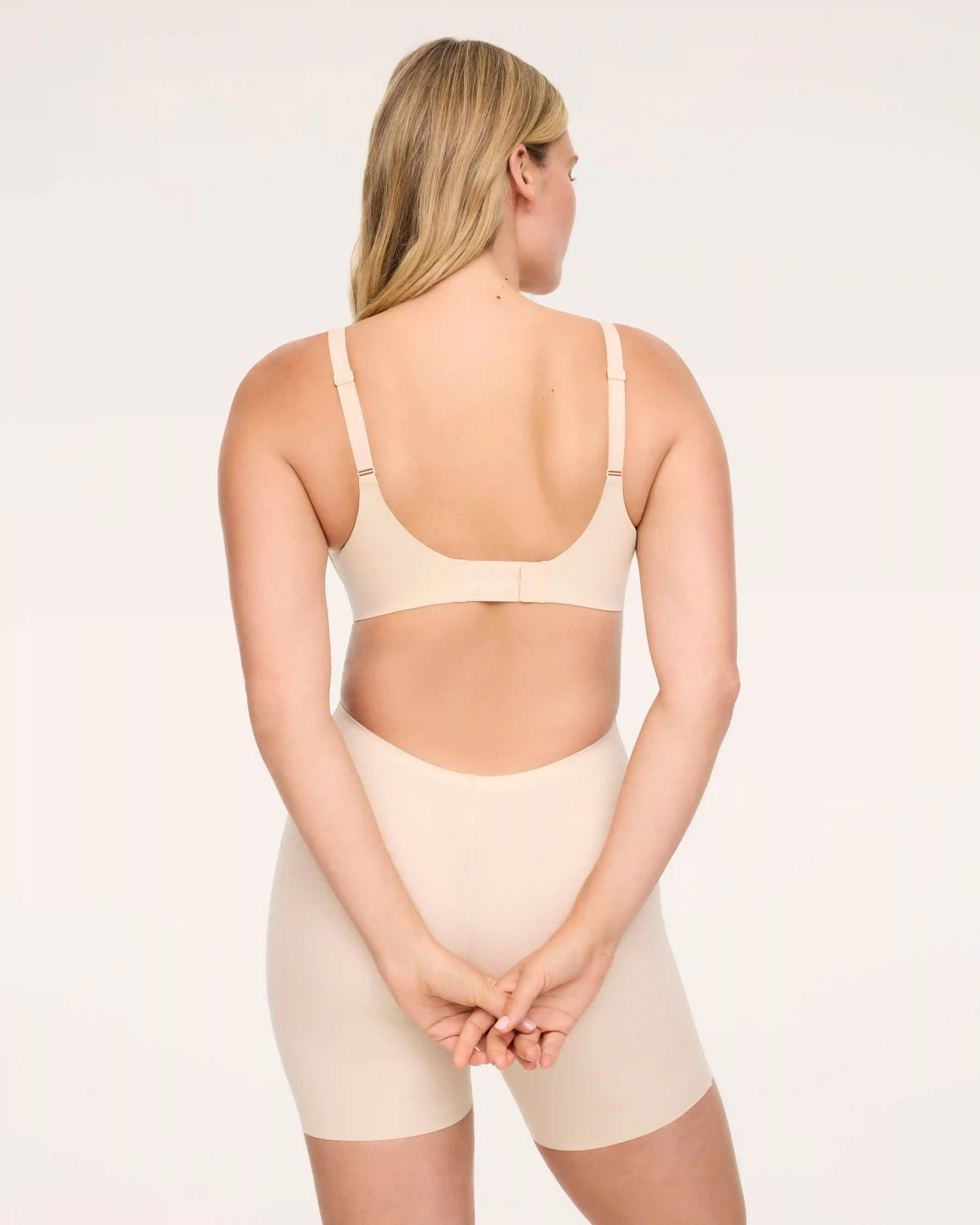 SPANXshape® Suit Your Fancy Low-Back Mid-Thigh Short | Toasted Coconut