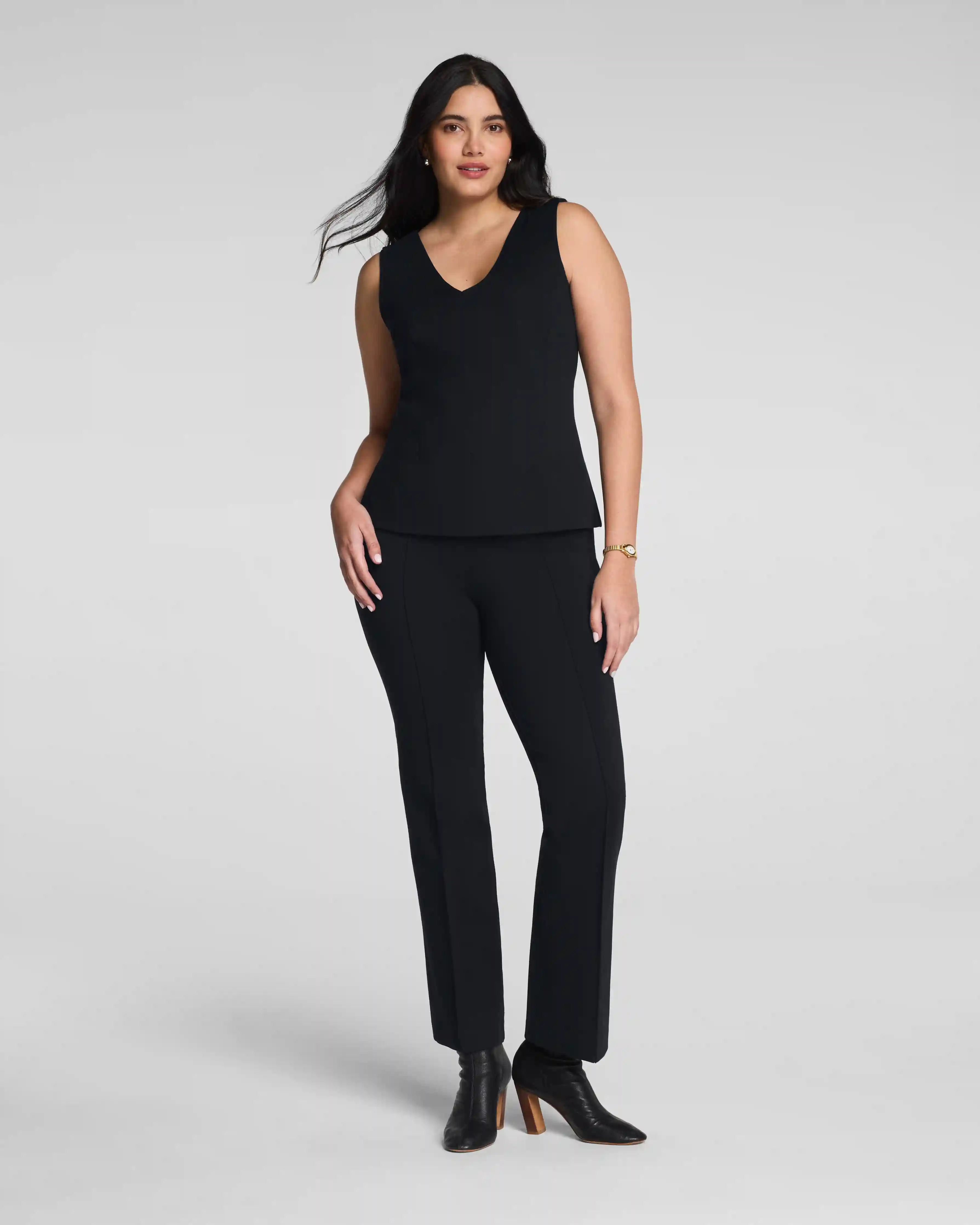 SPANXsupersmooth®  PerfectFit Ponte Kick Flare Pant with Pintuck | Classic Black