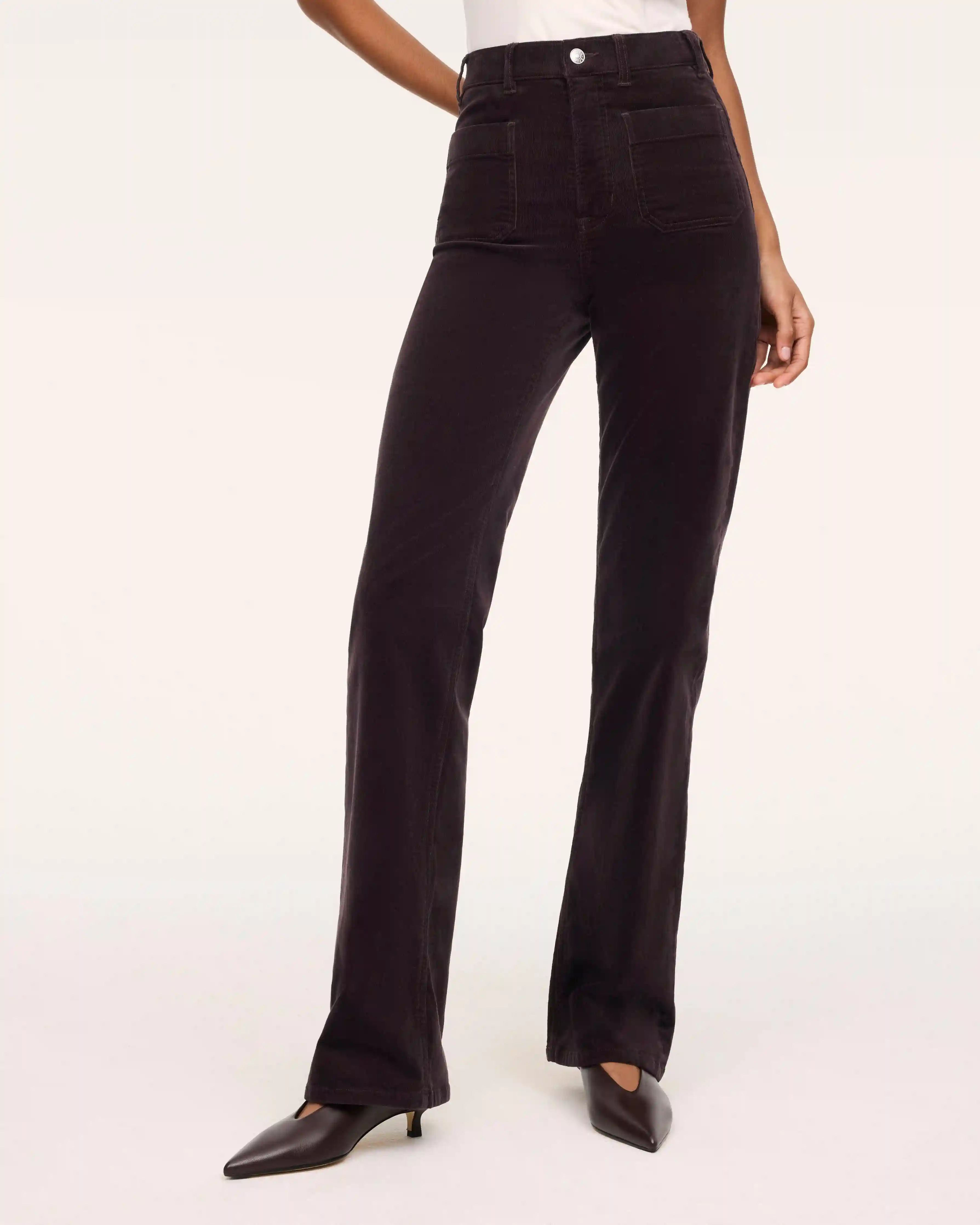 Alternative view of SPANXshape® Authentic 360 Corduroy Bootcut Jeans with Patch Pockets | Truffle Brown