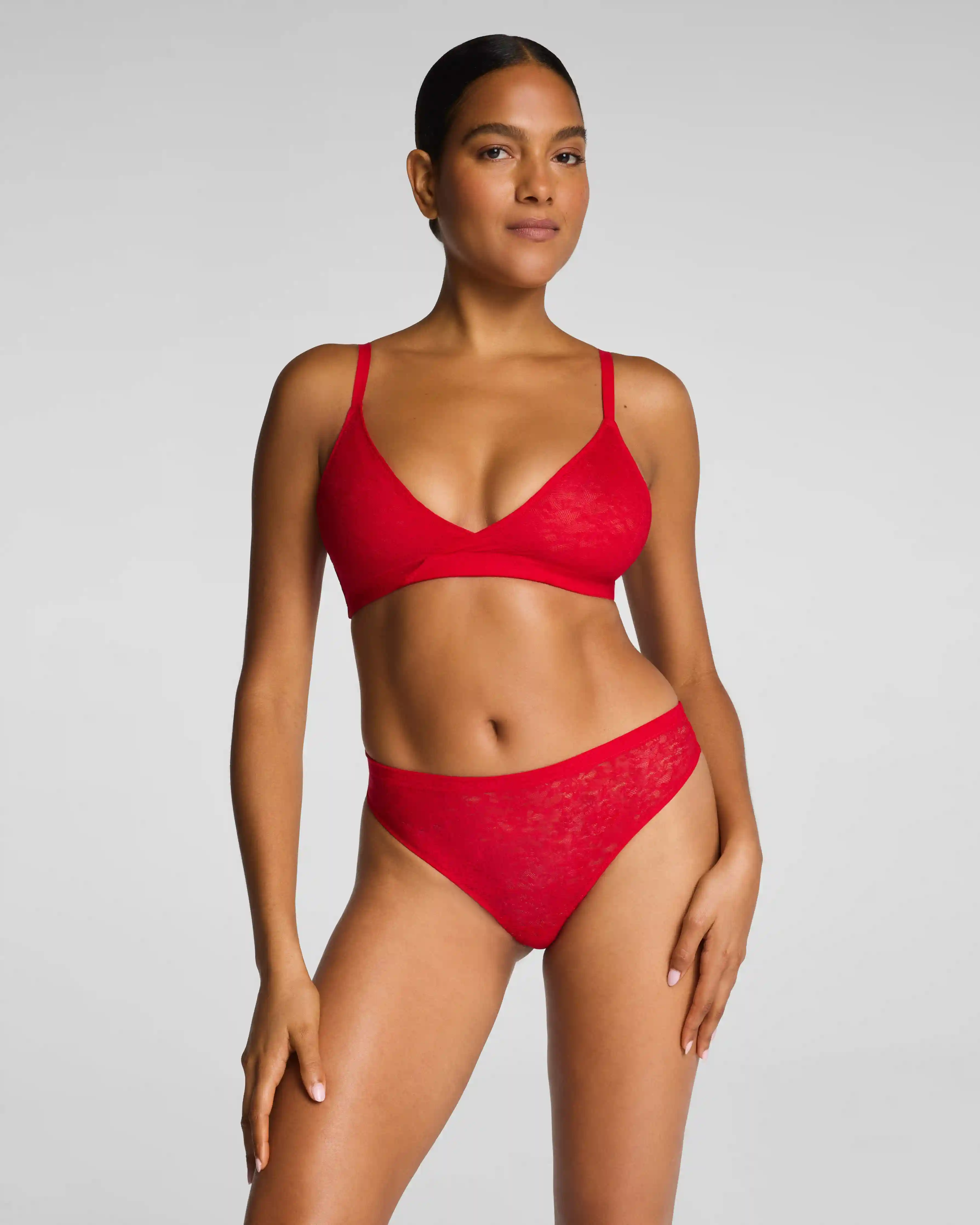 Alternative view of SPANXsupersmooth®  Day to Date Night Lace Bralette | SPANX® Red