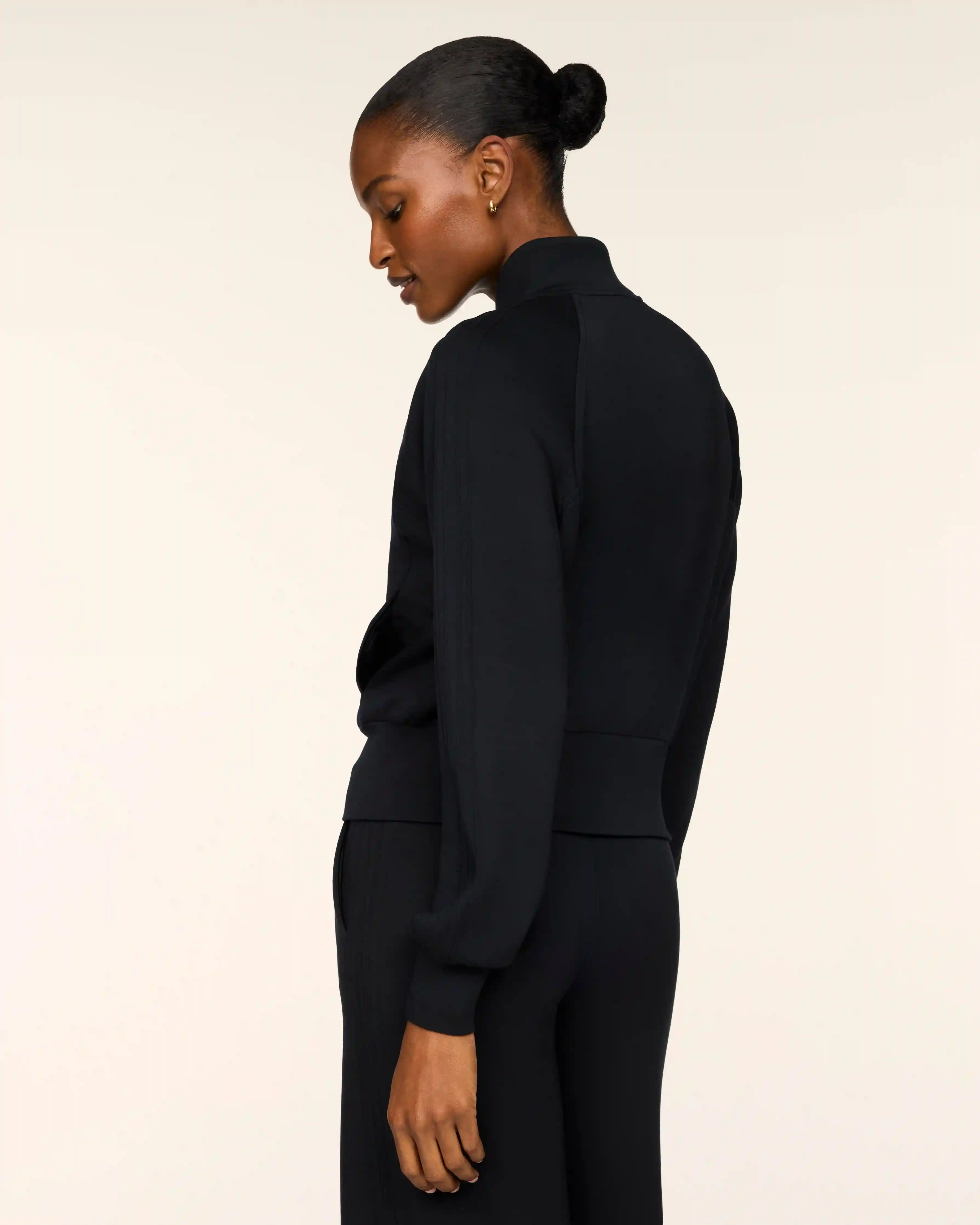 Alternative view of SPANX AirEssentials® Pintuck Track Jacket | Very Black