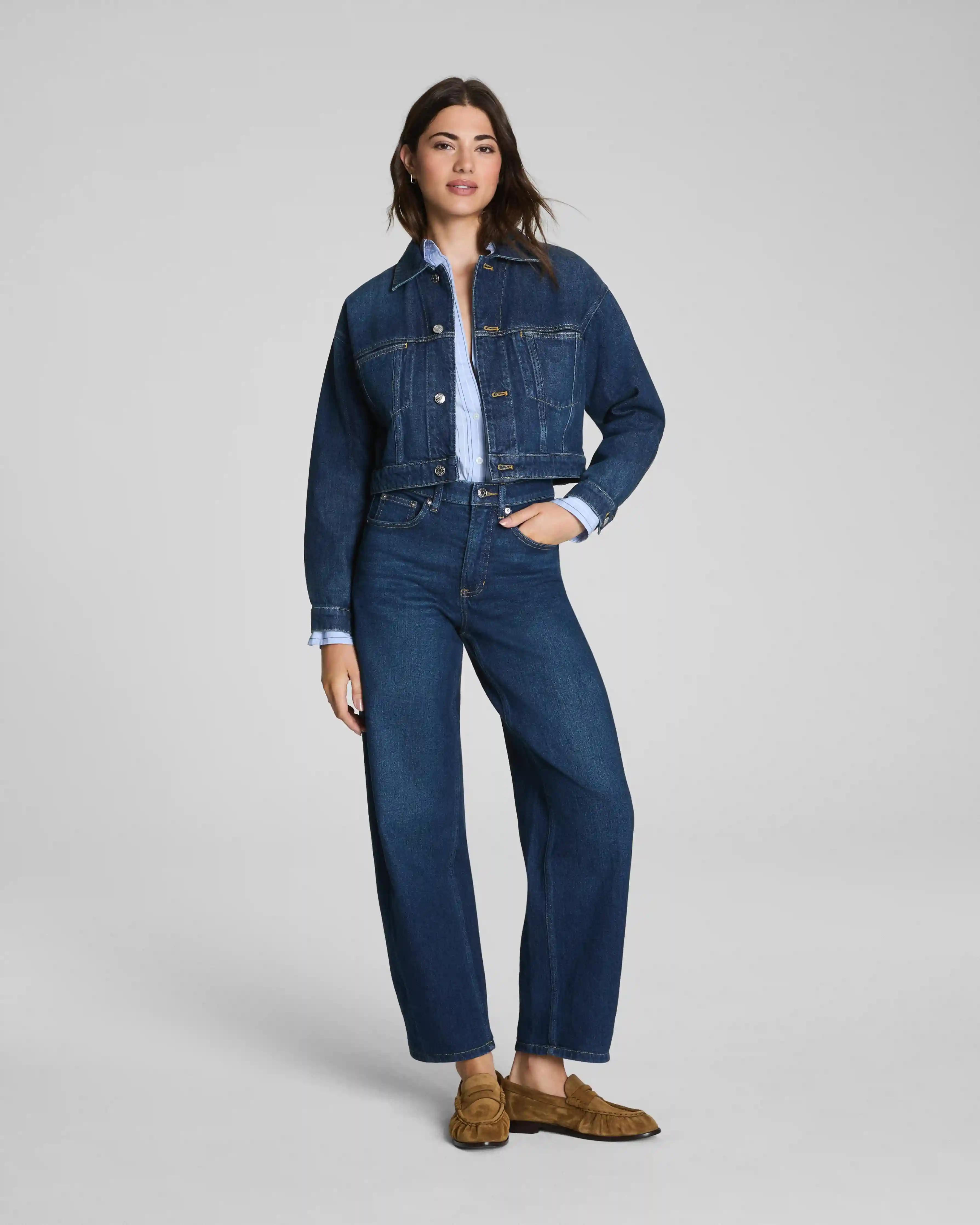 SPANXshape®  Authentic 360 Barrel Leg Jeans | Adriatic Blue