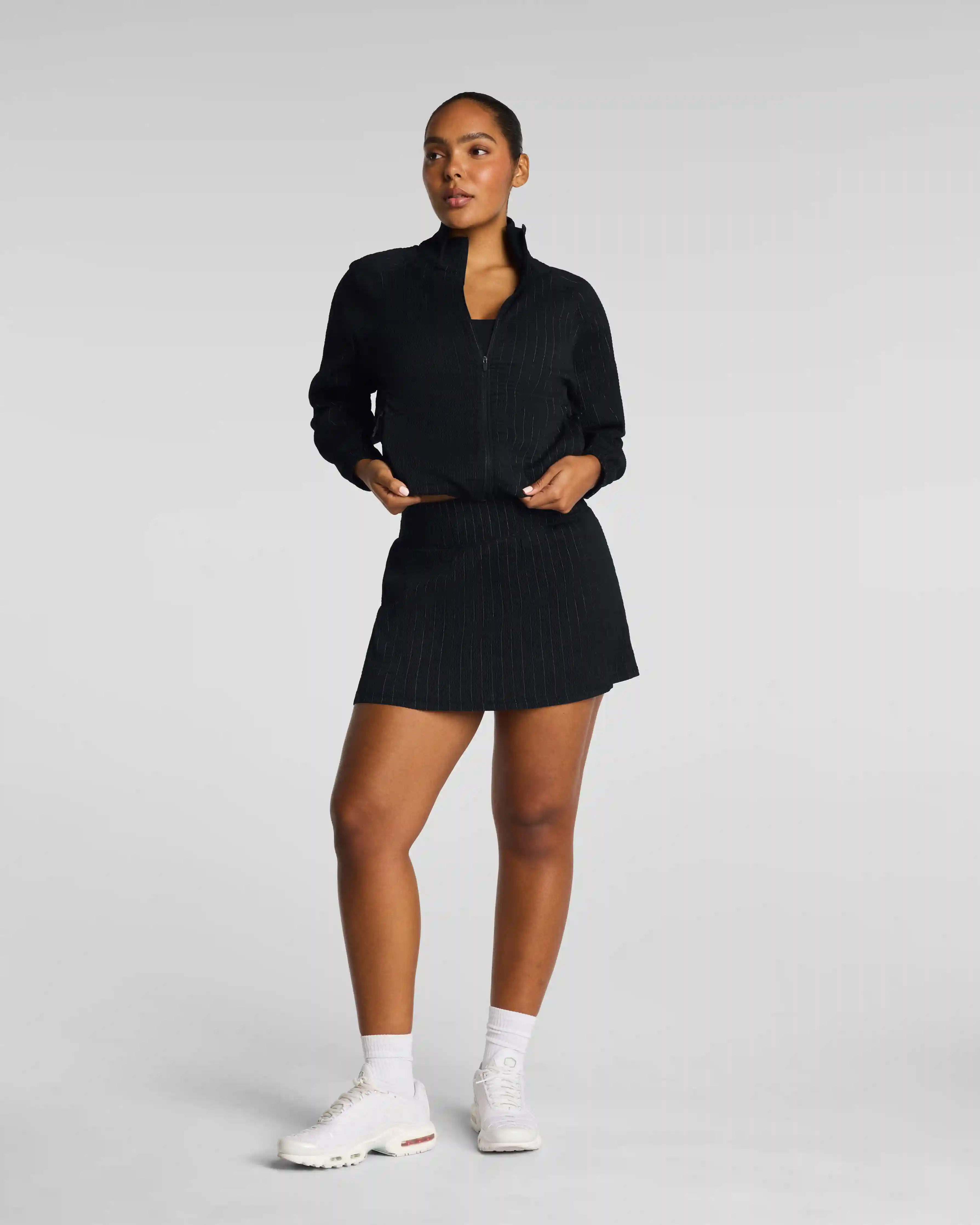 SPANXshape®  BoostUp Glow Weave Skort, 14" | Very Black