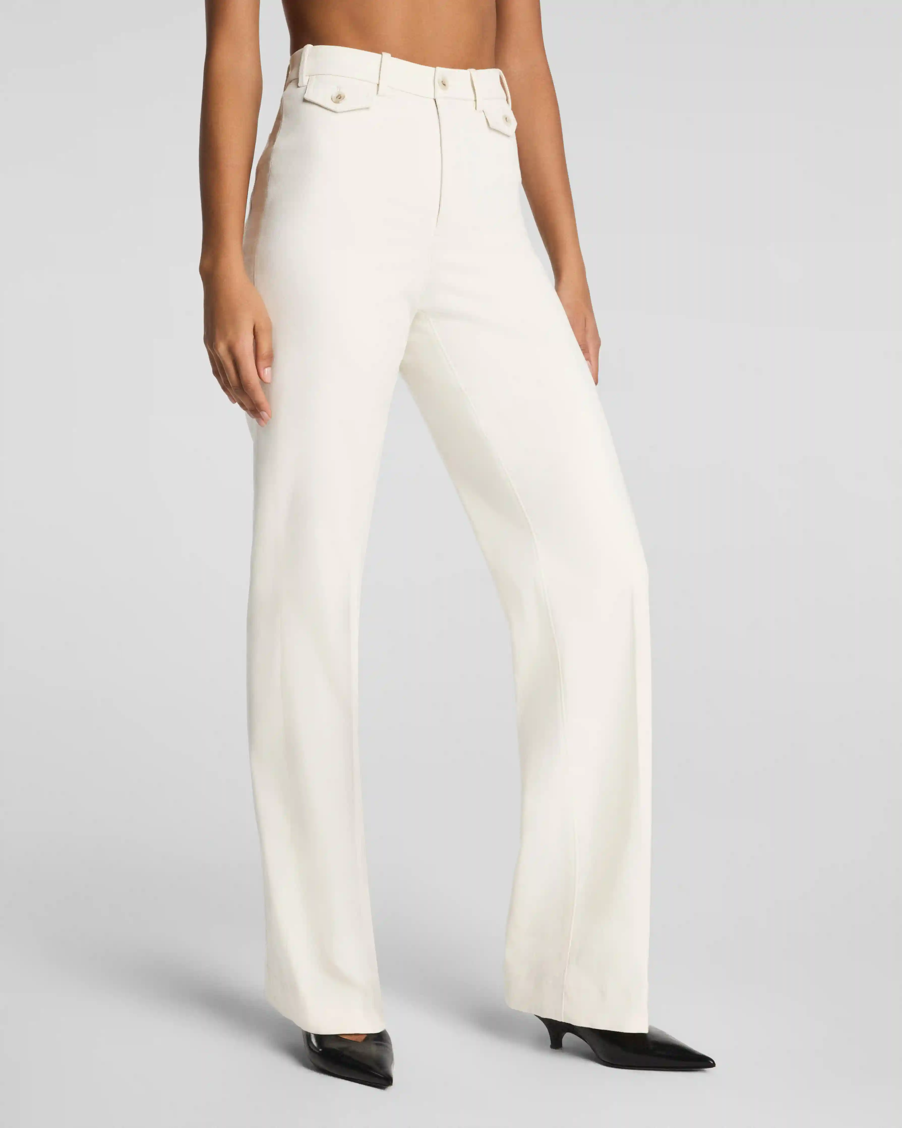 Alternative view of SPANXsupersmooth®  Stretch Twill Easy Flare Pant | Ivory