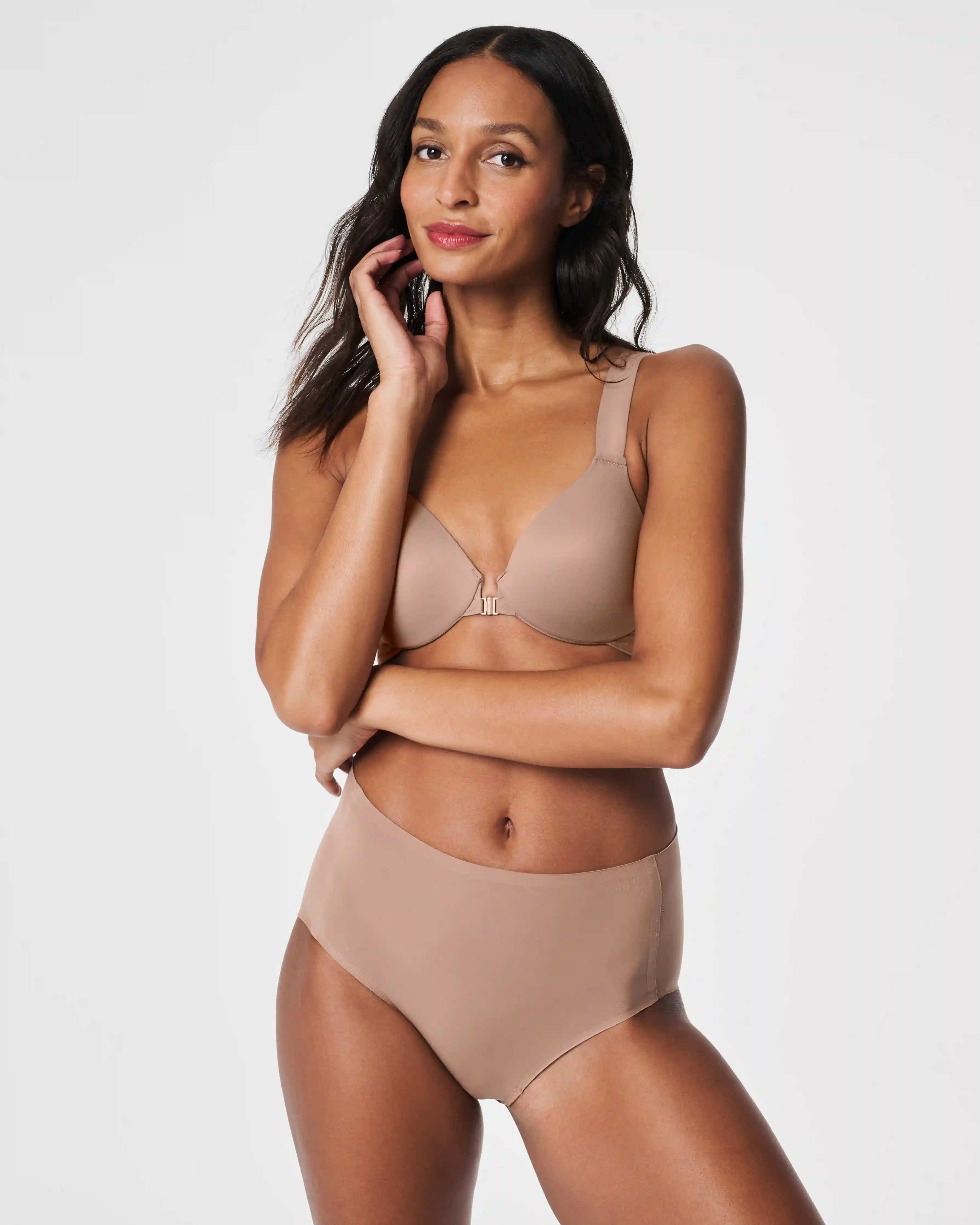 Alternative view of SPANXsmooth®  Fit-To-You Brief 3-Pack Box | Cafe Au Lait