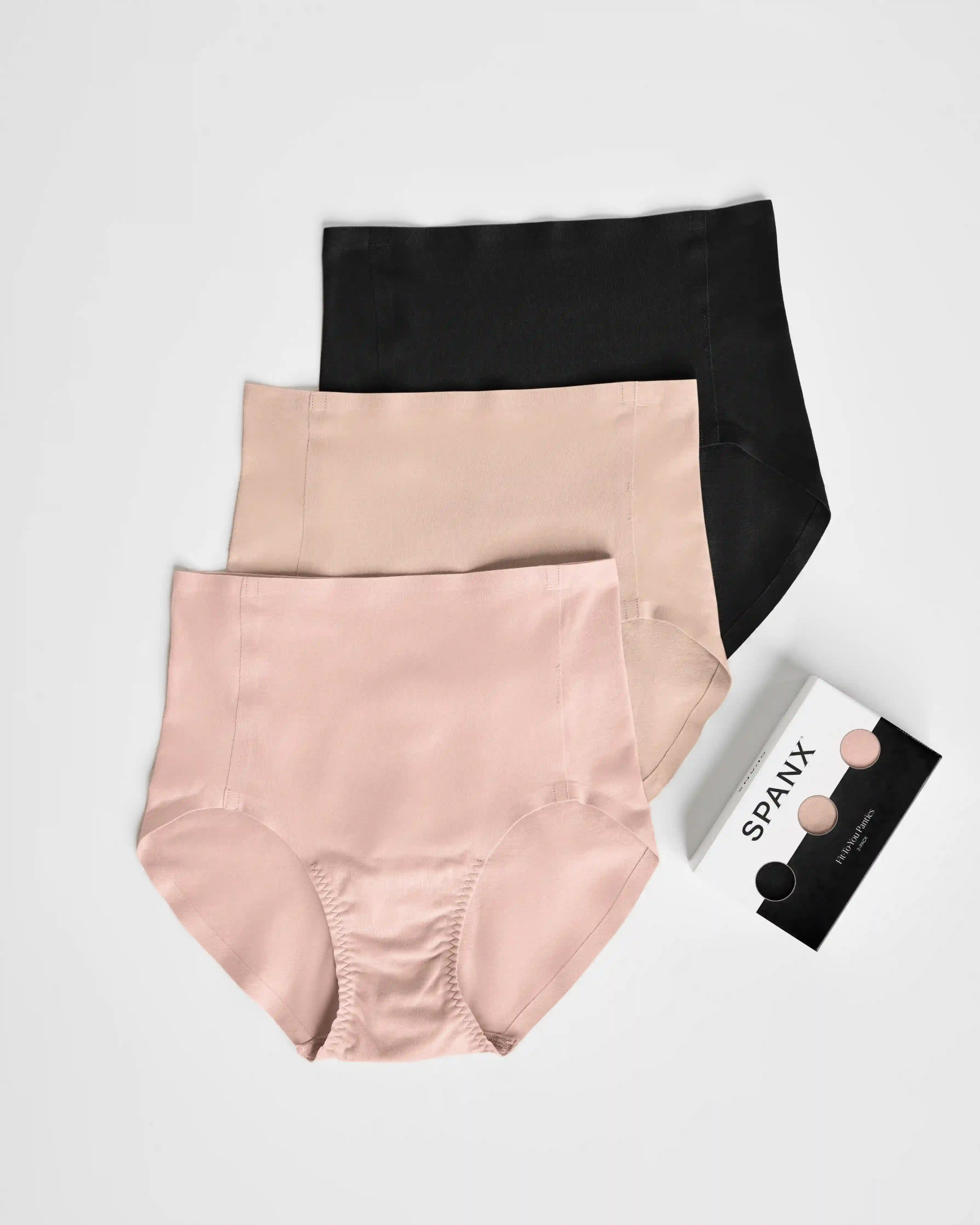 SPANXsmooth®  Fit-To-You Brief 3-Pack Box | Very Black/Naked 2.0/Vintage Rose