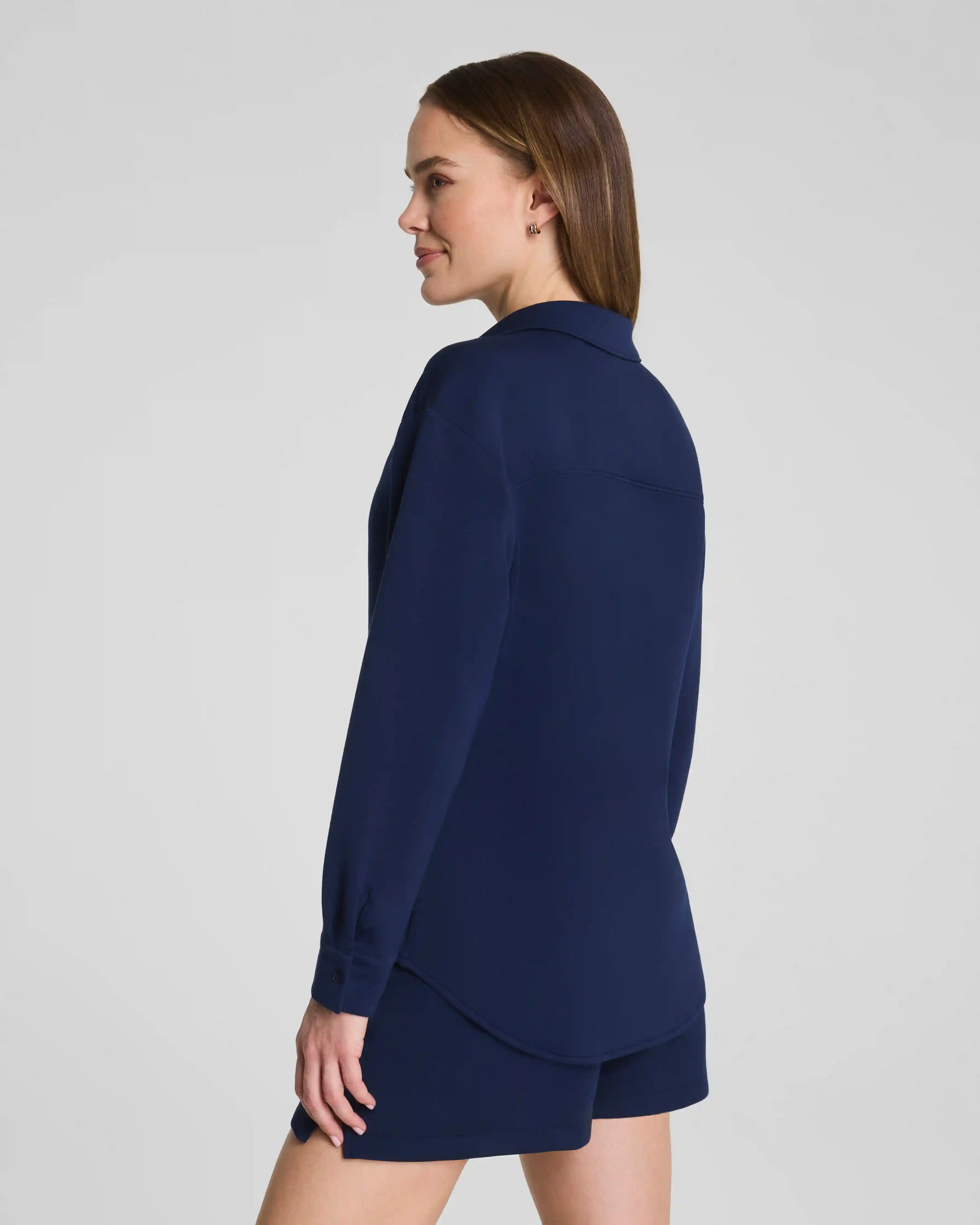 Alternative view of SPANX® AirEssentials® Oversized Button Down  | Timeless Navy