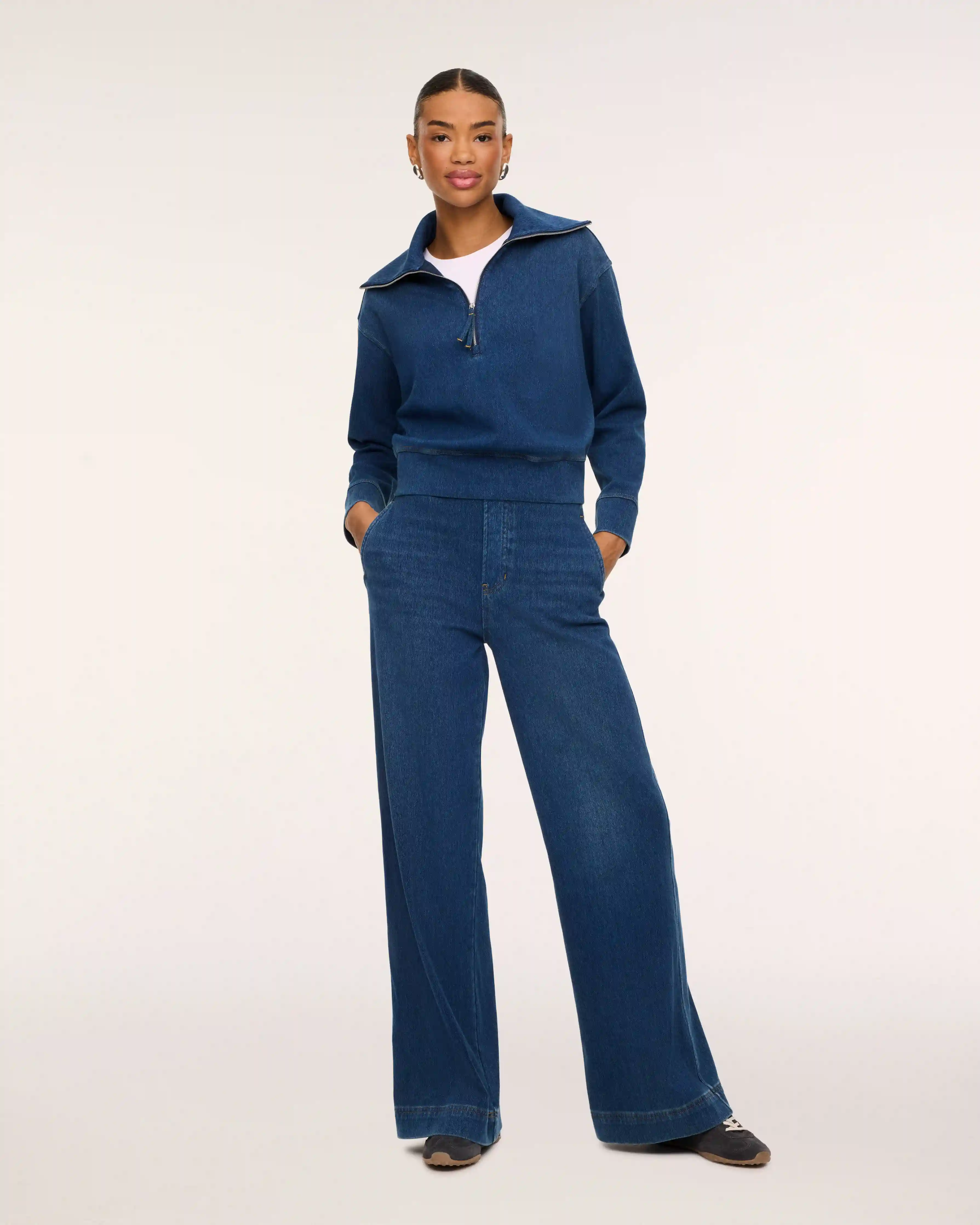 SPANX® Denim-ish Wide Leg Pant | Indigo Mist