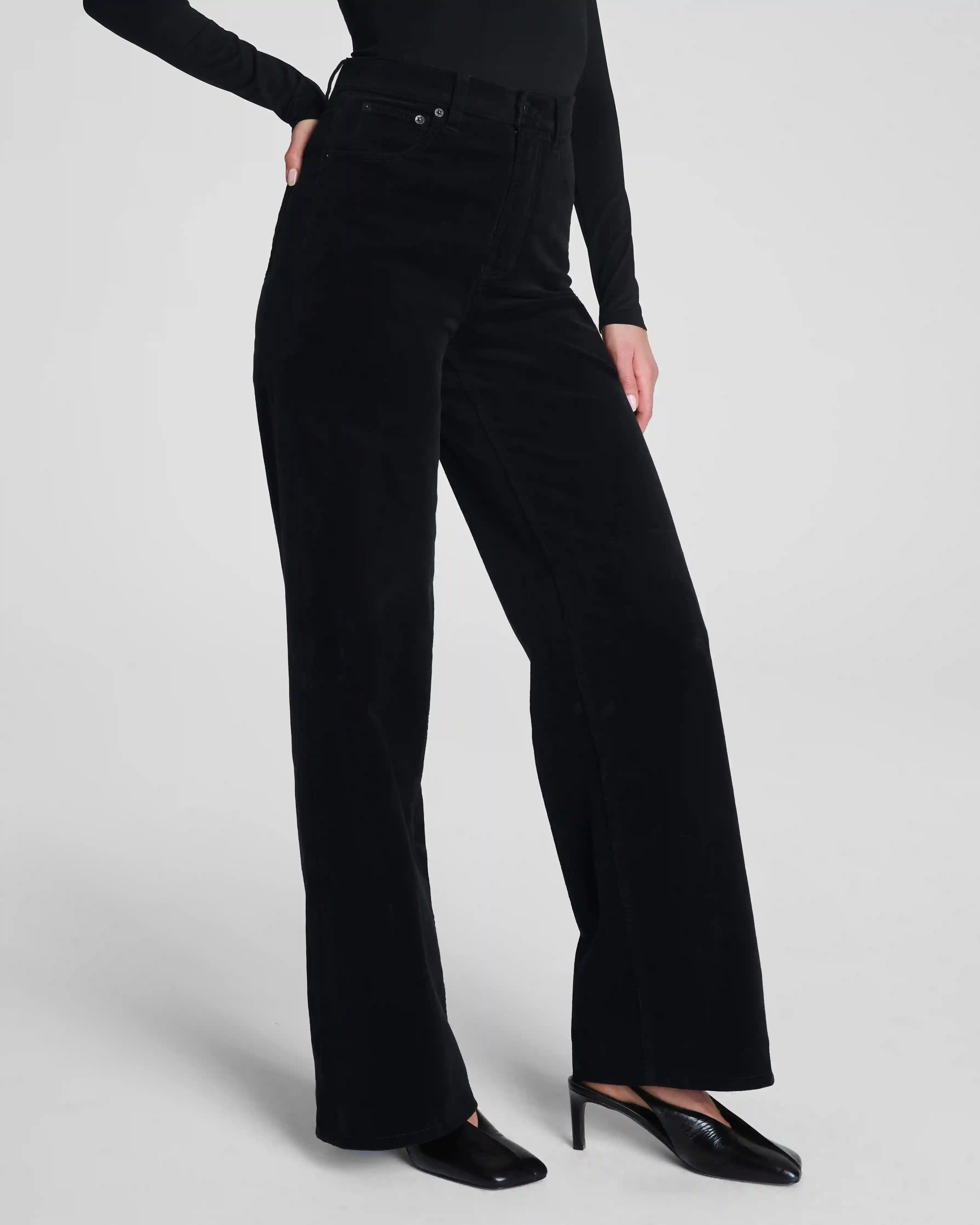 Alternative view of SPANXshape®  Authentic 360 Corduroy Wide Leg | Classic Black