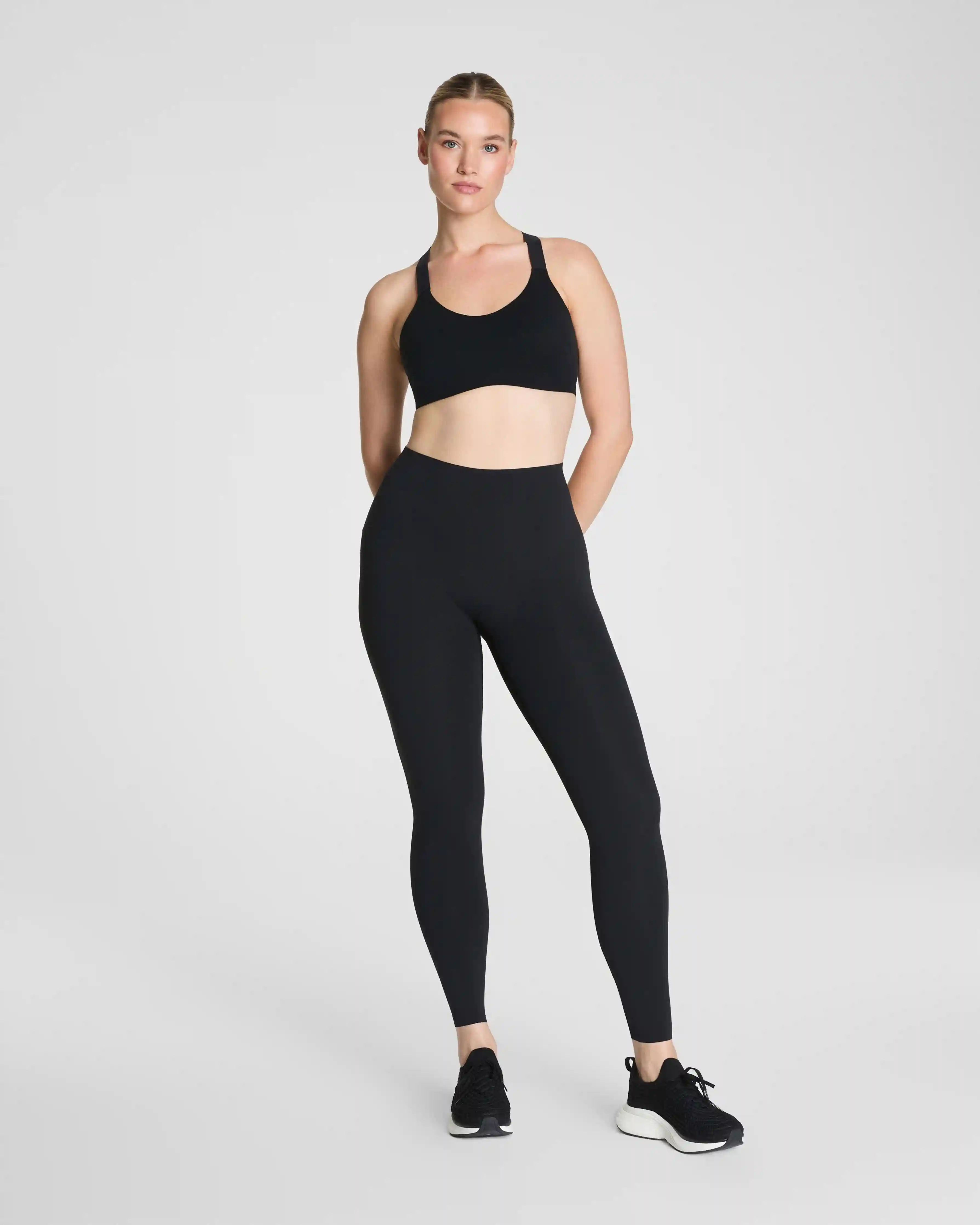 SPANXshape®  BodyLine Full-Length Leggings with Mid-Tummy Compression | Very Black
