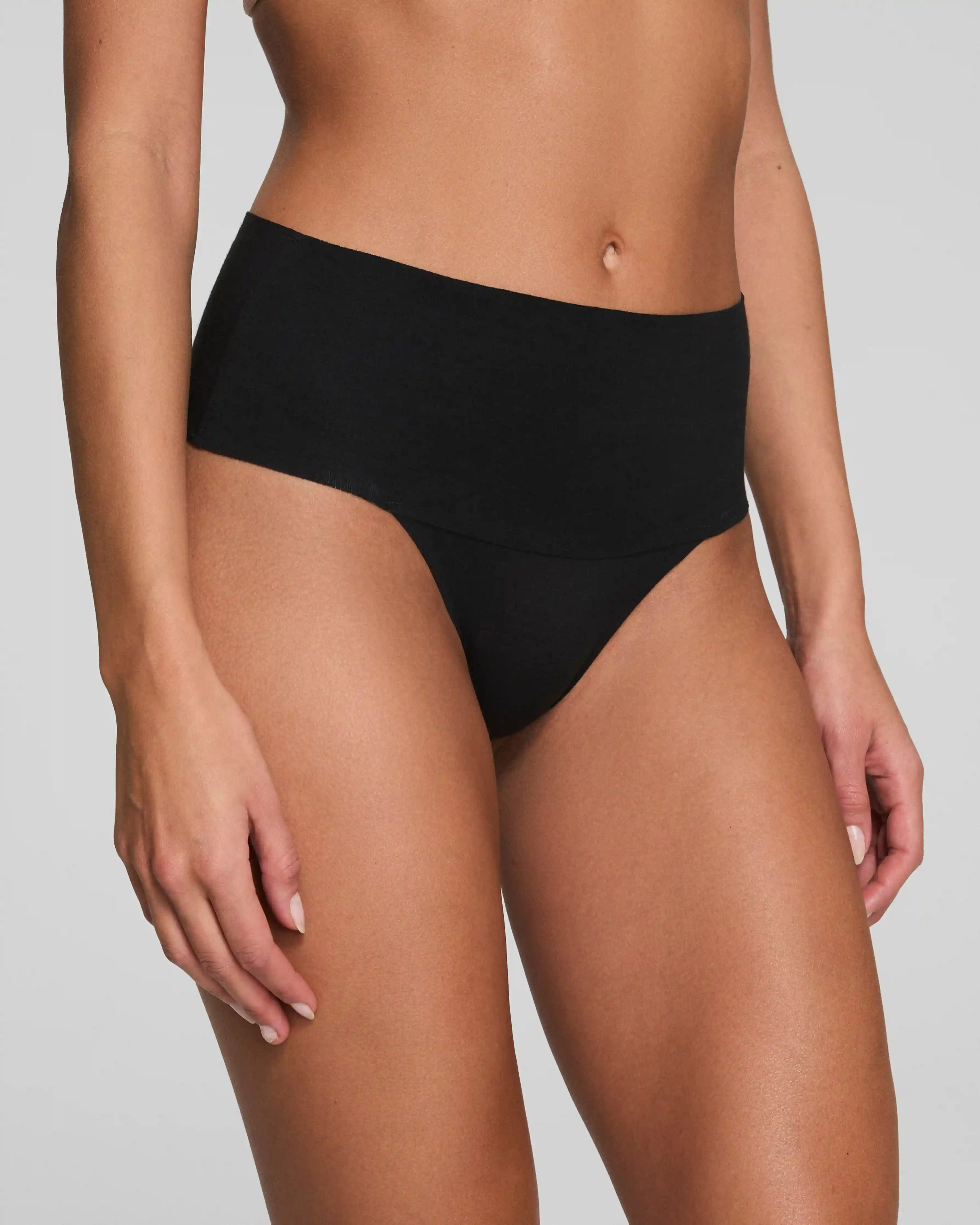 SPANXsupersmooth®  Undie-tectable® Supima® Cotton Thong | Very Black