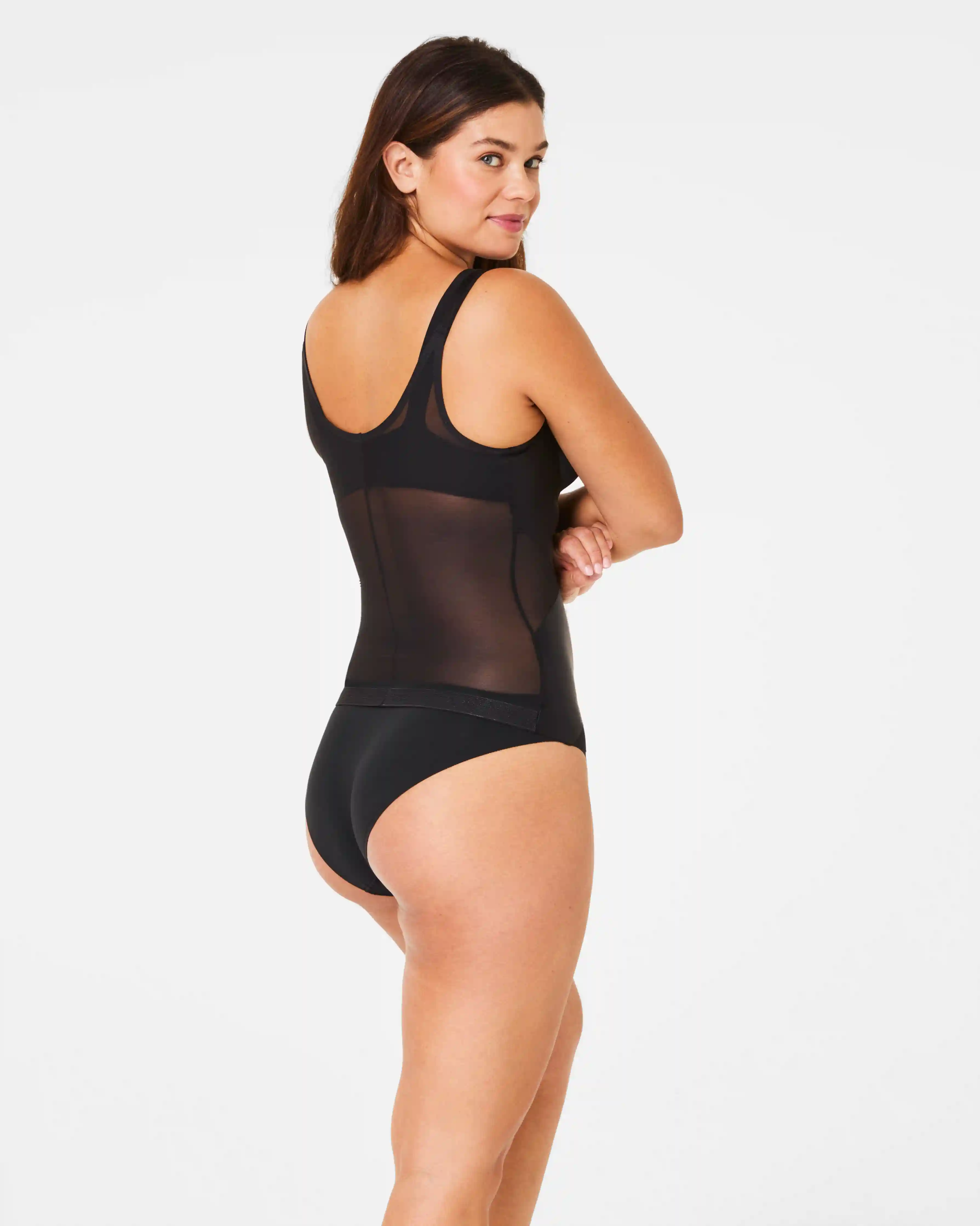Alternative view of SPANXshape®  Satin-X™ Open-Bust Cami | Very Black