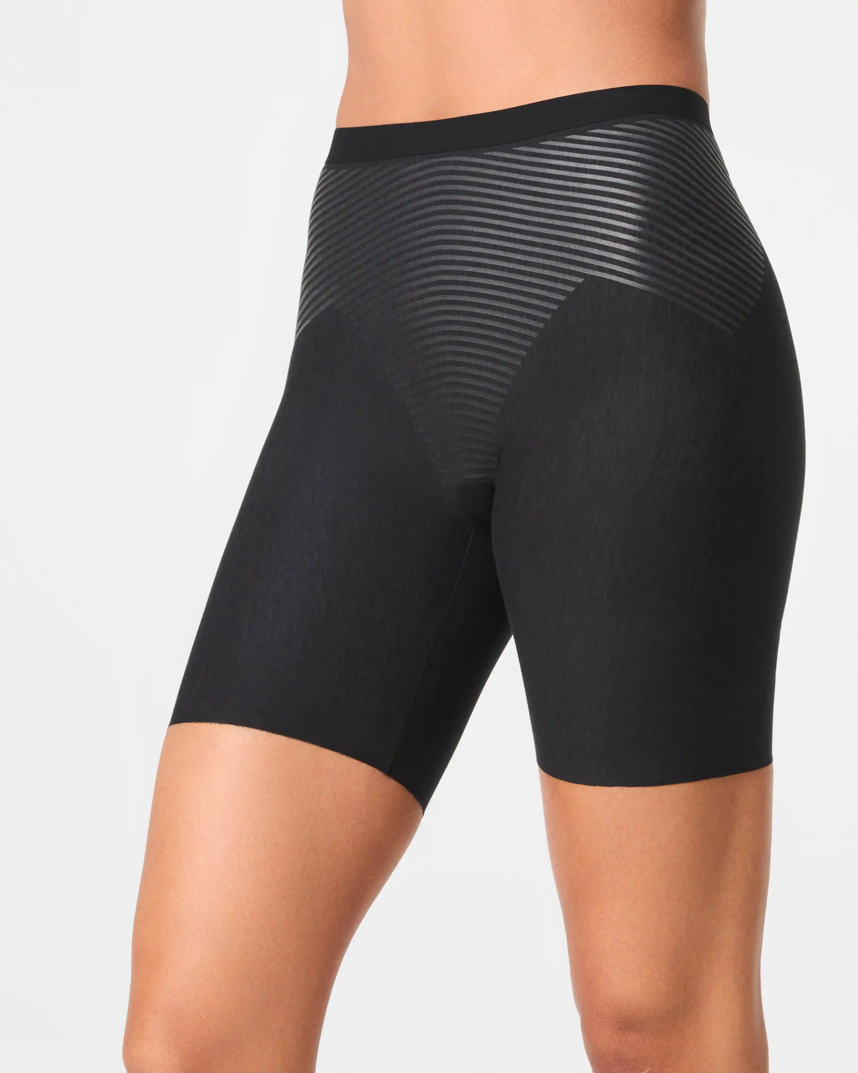 SPANXshape®  Invisible Supima® Cotton Mid-Thigh Short | Very Black