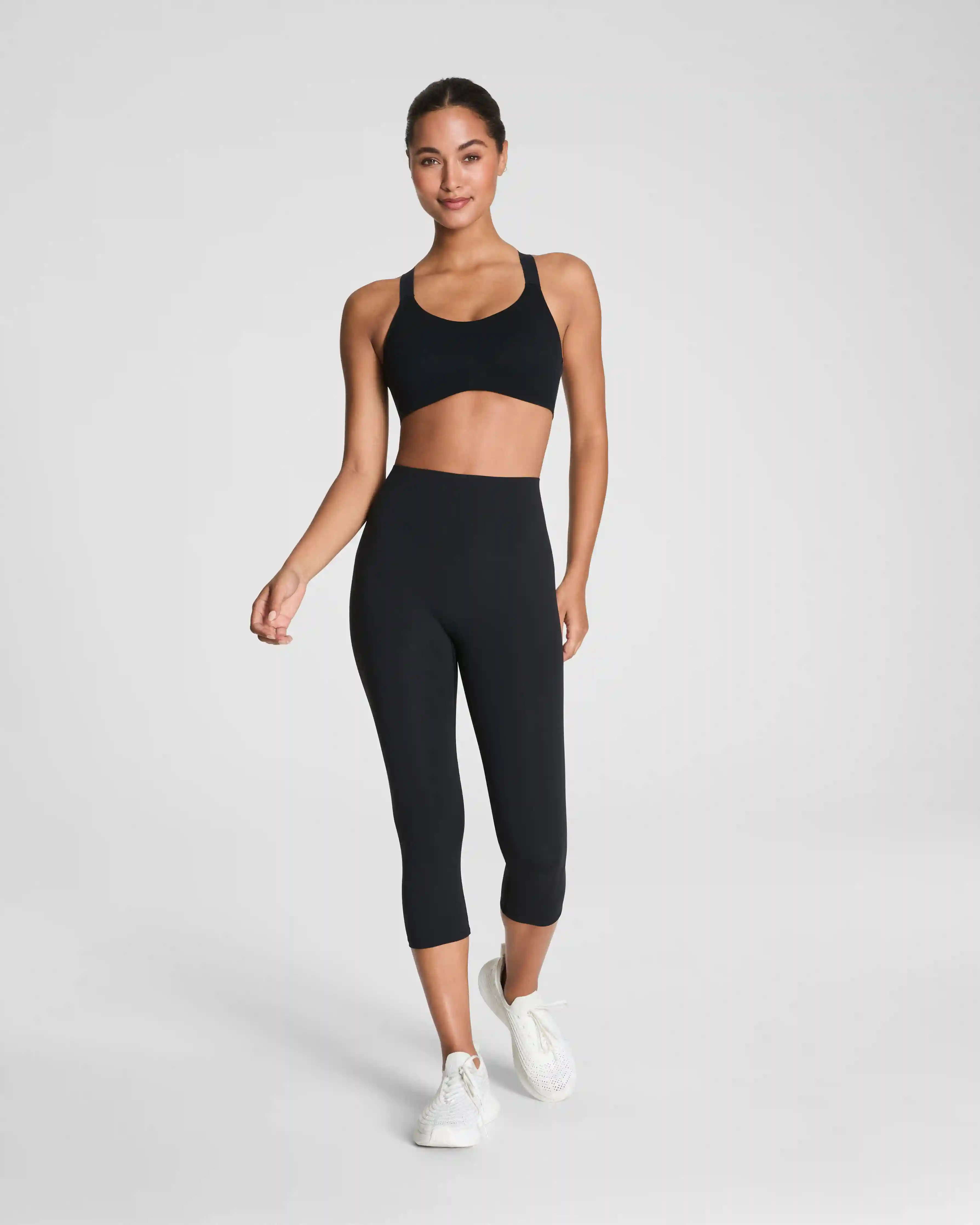 SPANXshape®  BodyLine Cropped Leggings with Mid-Tummy Compression, 19" | Very Black