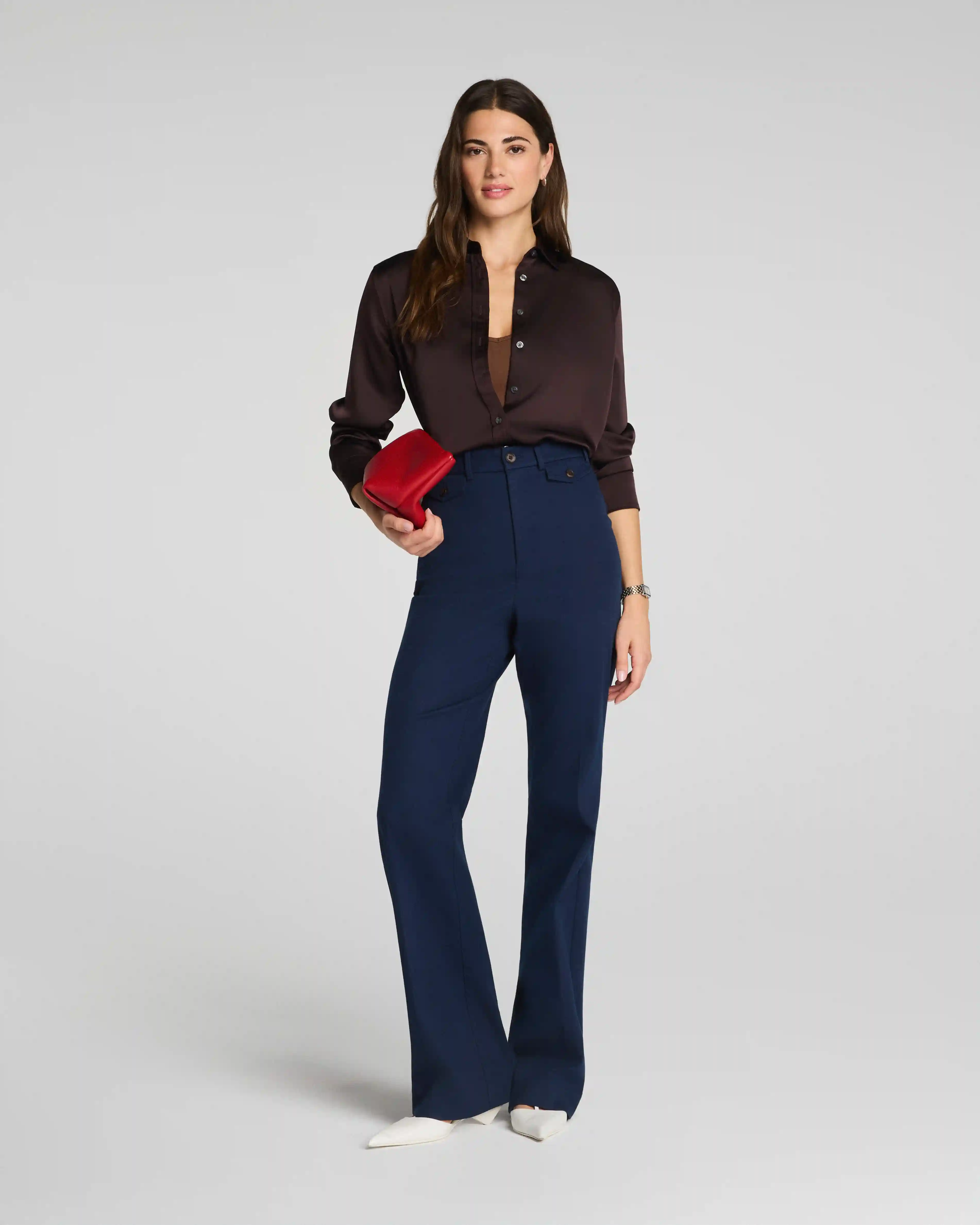 SPANXsupersmooth®  Stretch Twill Easy Flare Pant | Timeless Navy