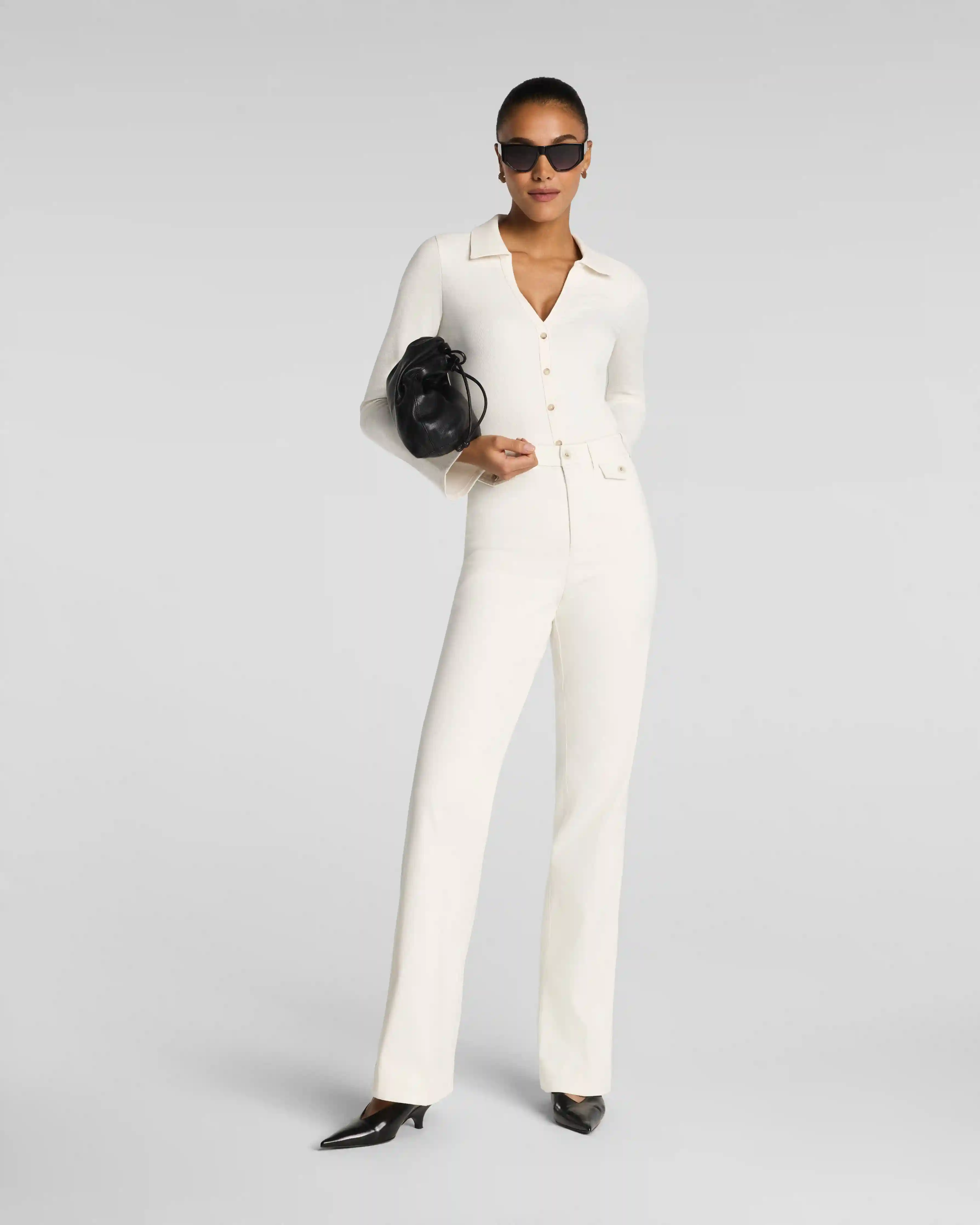 SPANXsupersmooth®  Stretch Twill Easy Flare Pant | Ivory