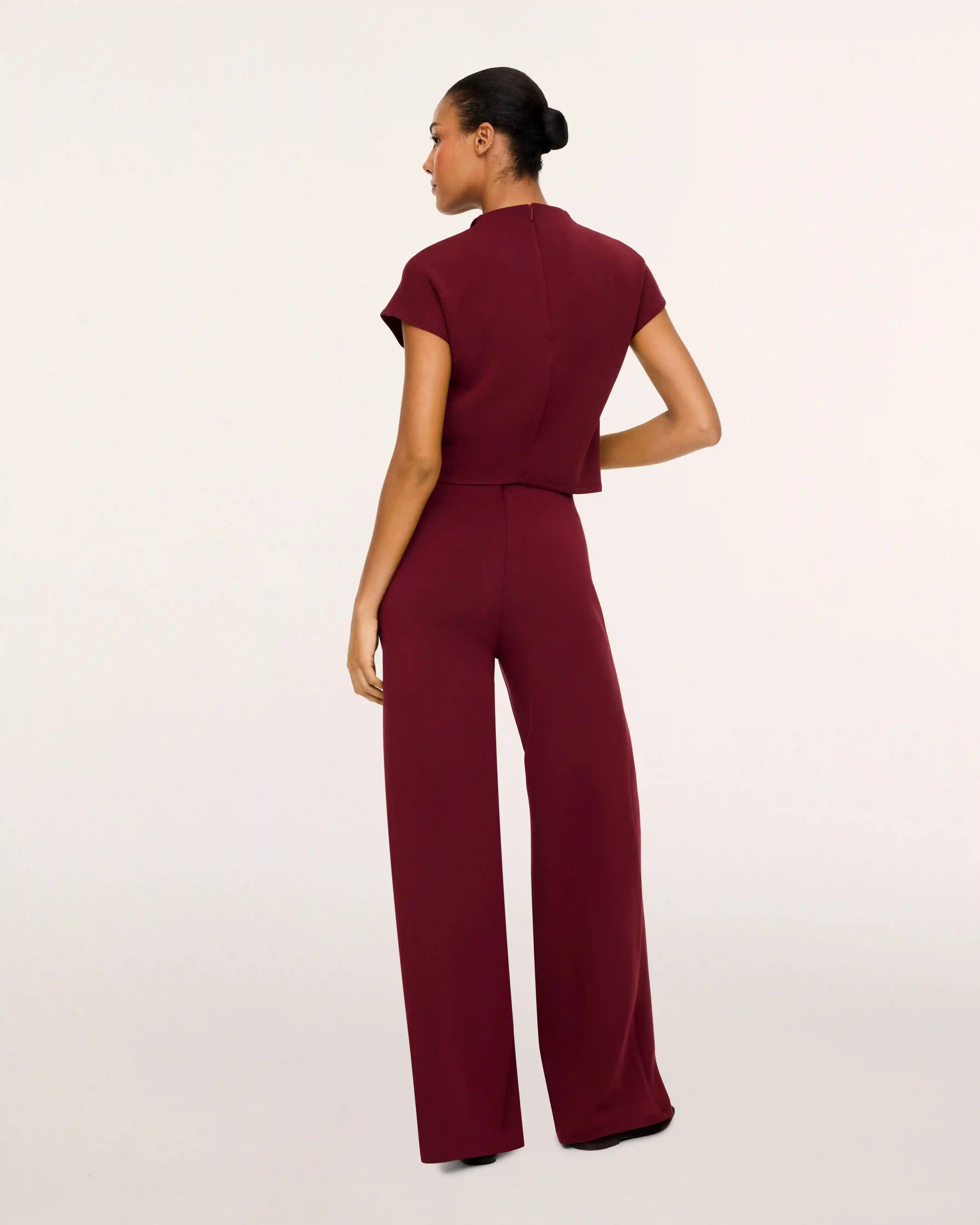 Alternative view of SPANX AirEssentials® Draped Cowl Neck Jumpsuit | Vino