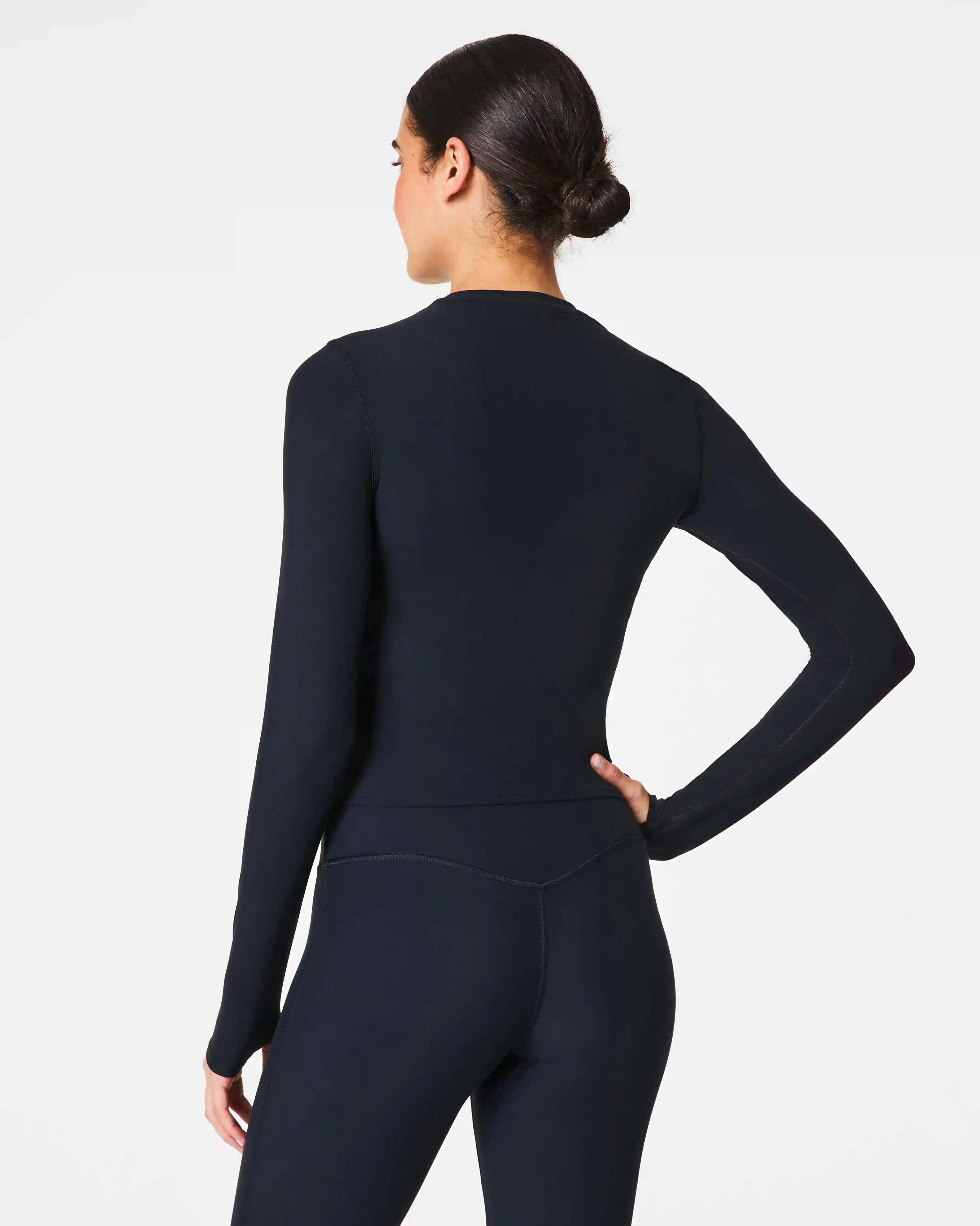Alternative view of SPANX® OnForm Long Sleeve Top | Very Black