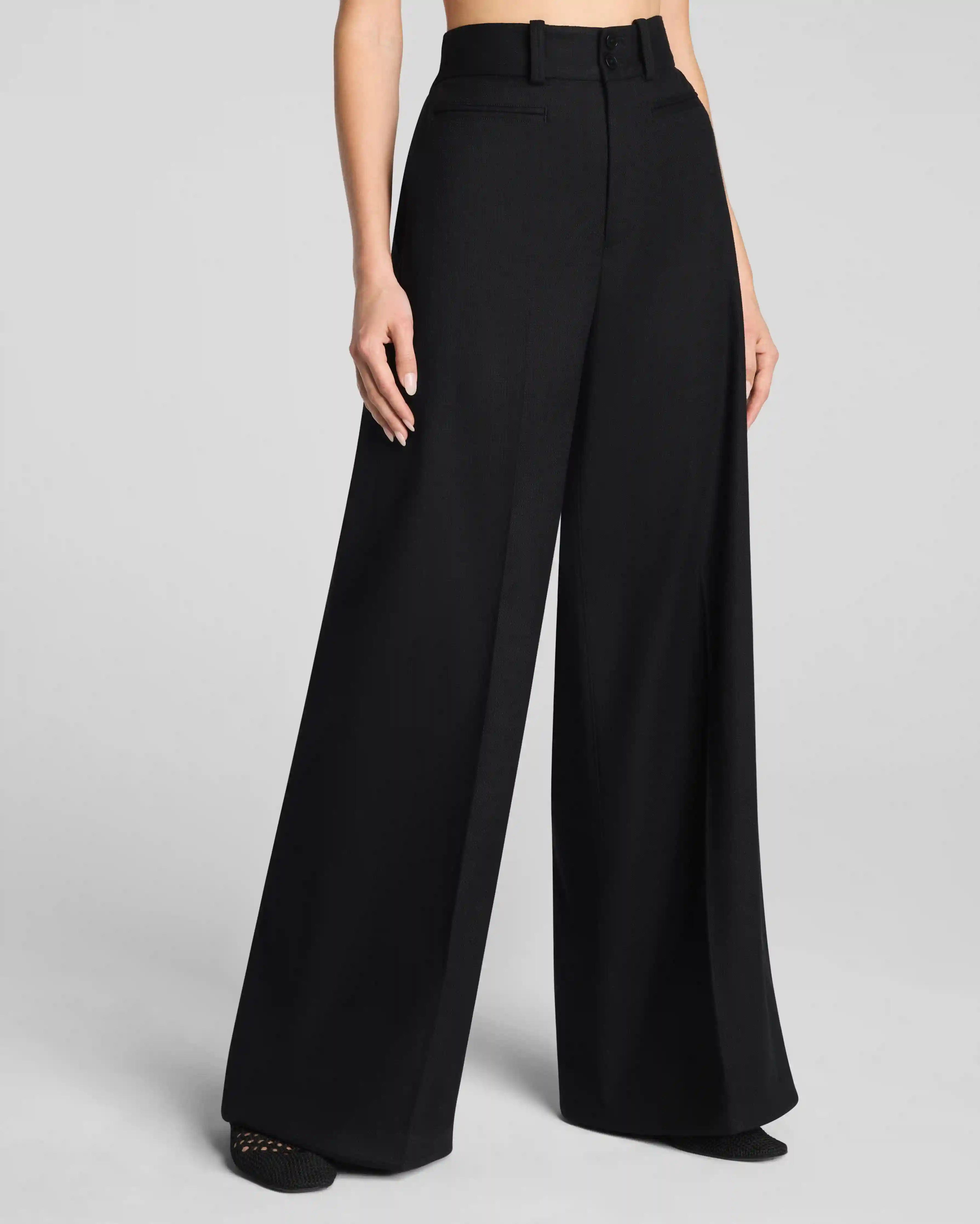 Alternative view of SPANX® EasyBreezy Cotton Linen Super Wide Leg Pant | Classic Black