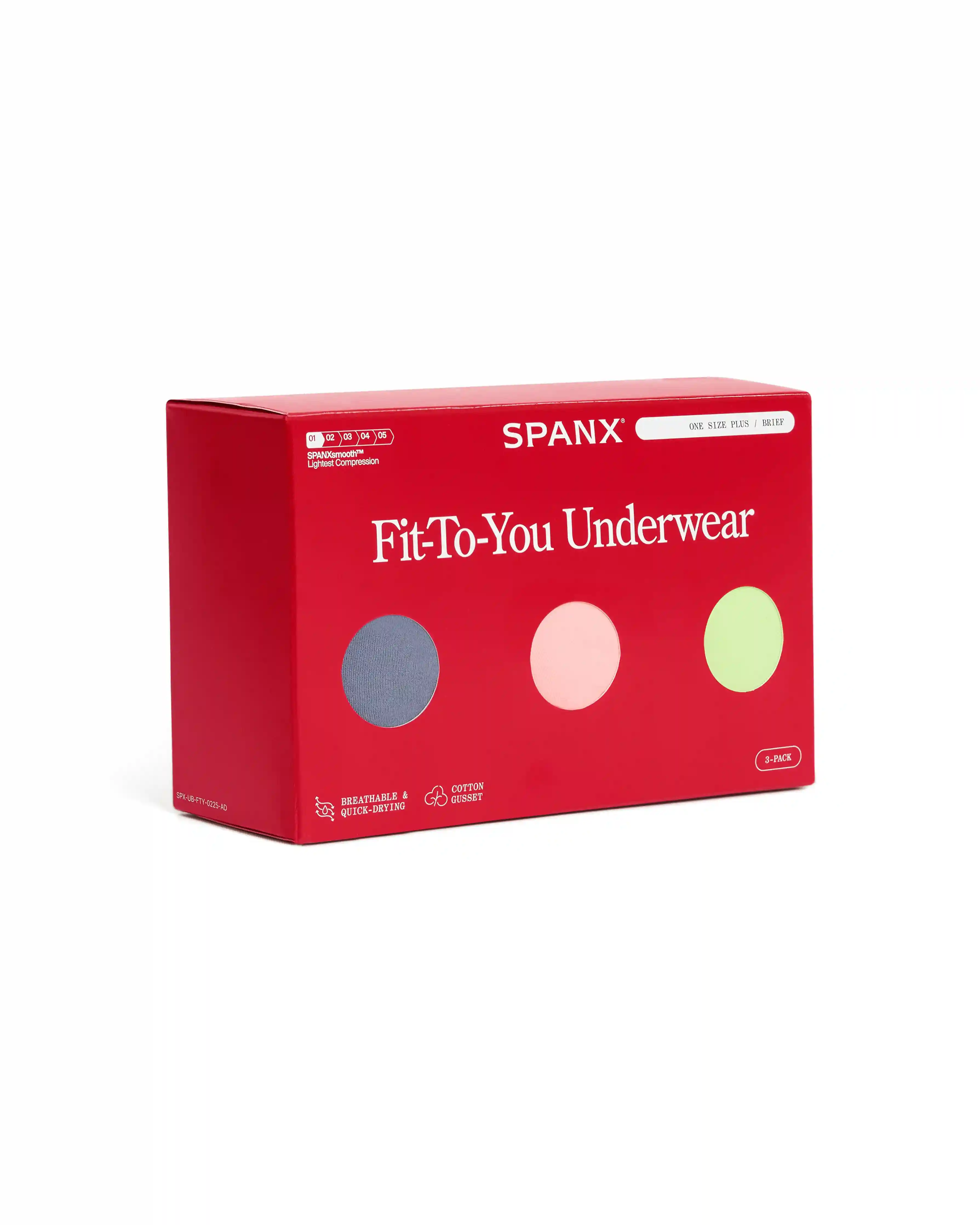 Alternative view of SPANXsmooth®  Fit-To-You Brief 3-Pack Box | Rain/Begonia/Zest