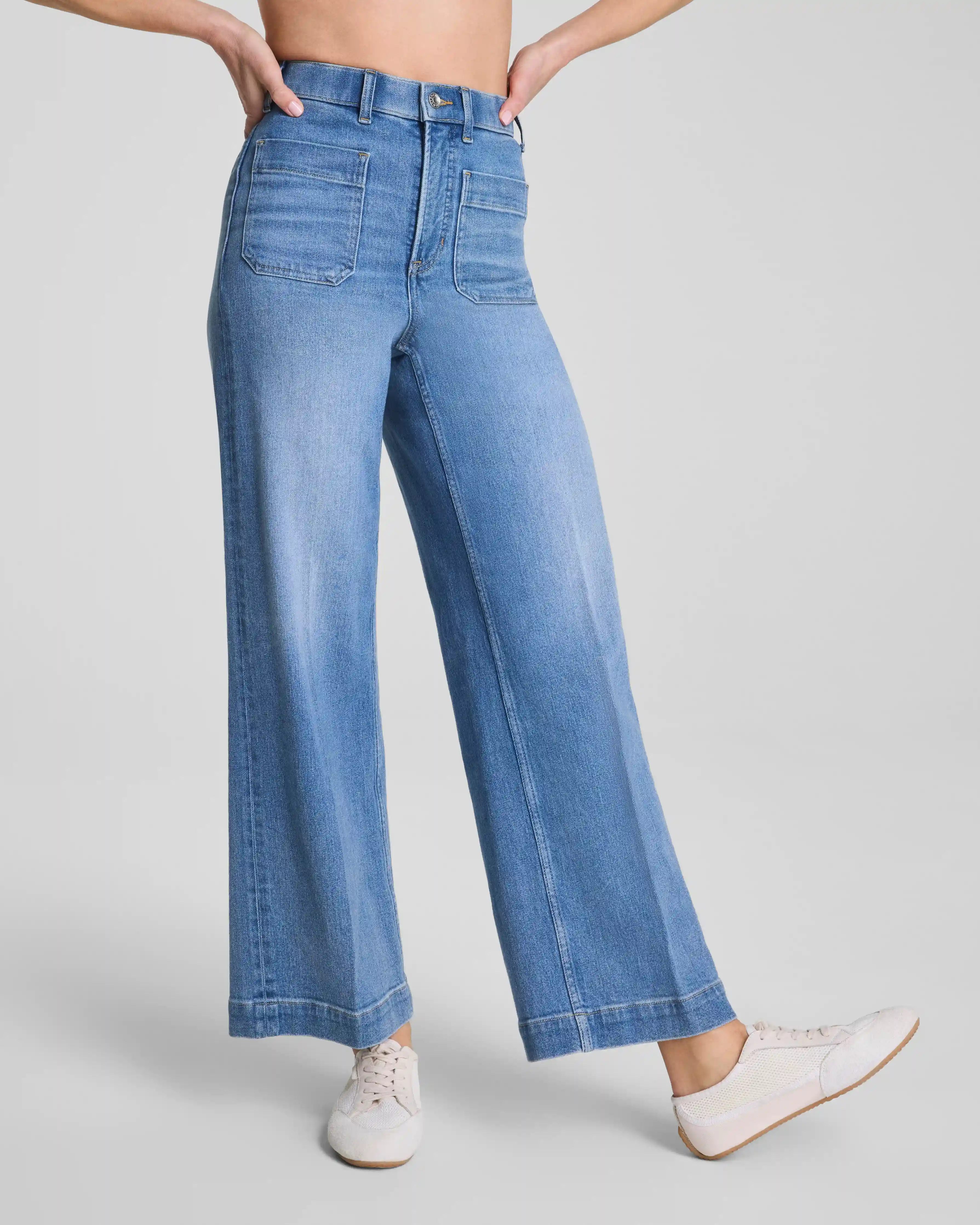 Alternative view of SPANXshape®  Authentic 360 Cropped Wide Leg Jeans with Patch Pockets | Elysian