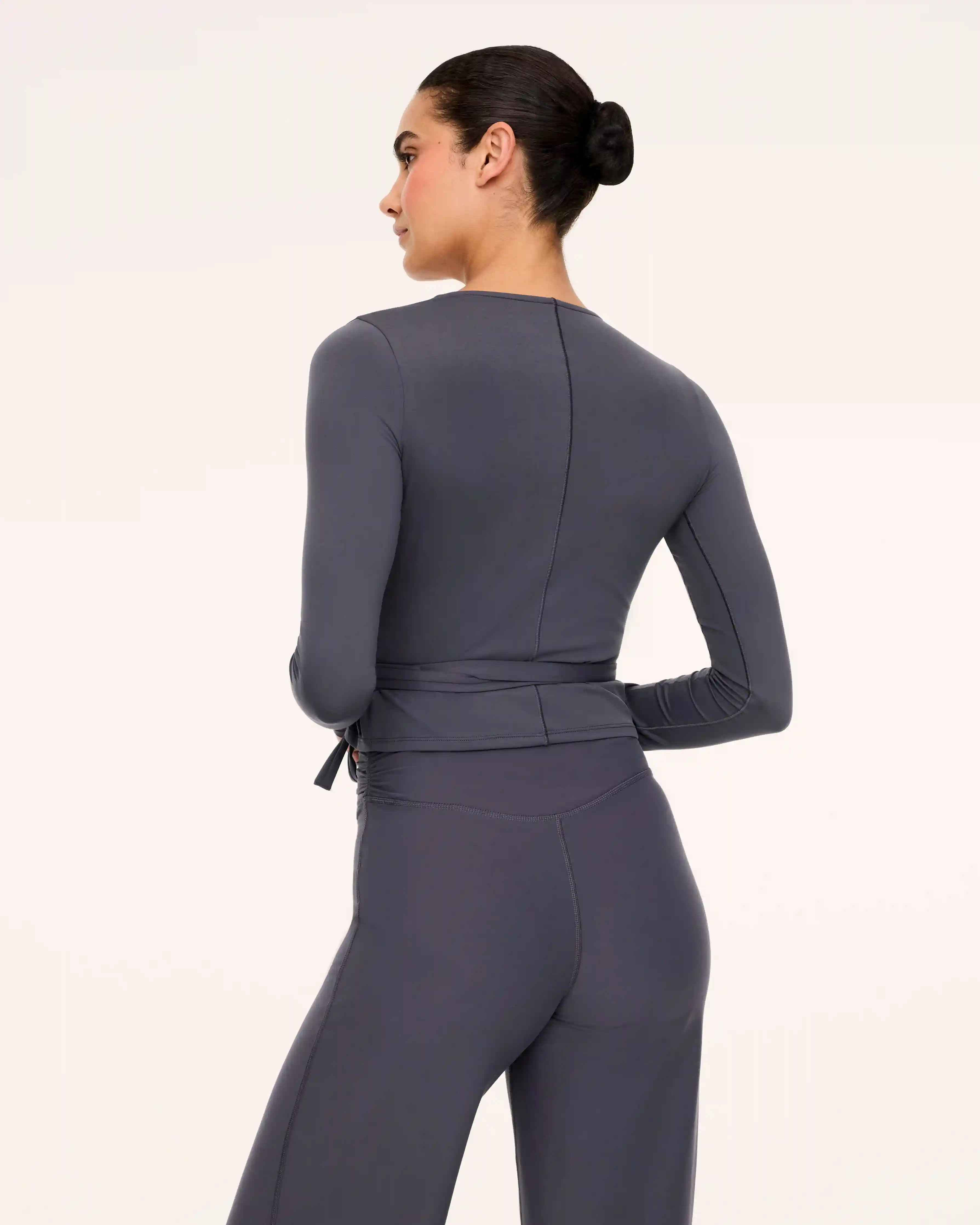 Alternative view of SPANX® OnForm Ballet Wrap Top | Dark Slate