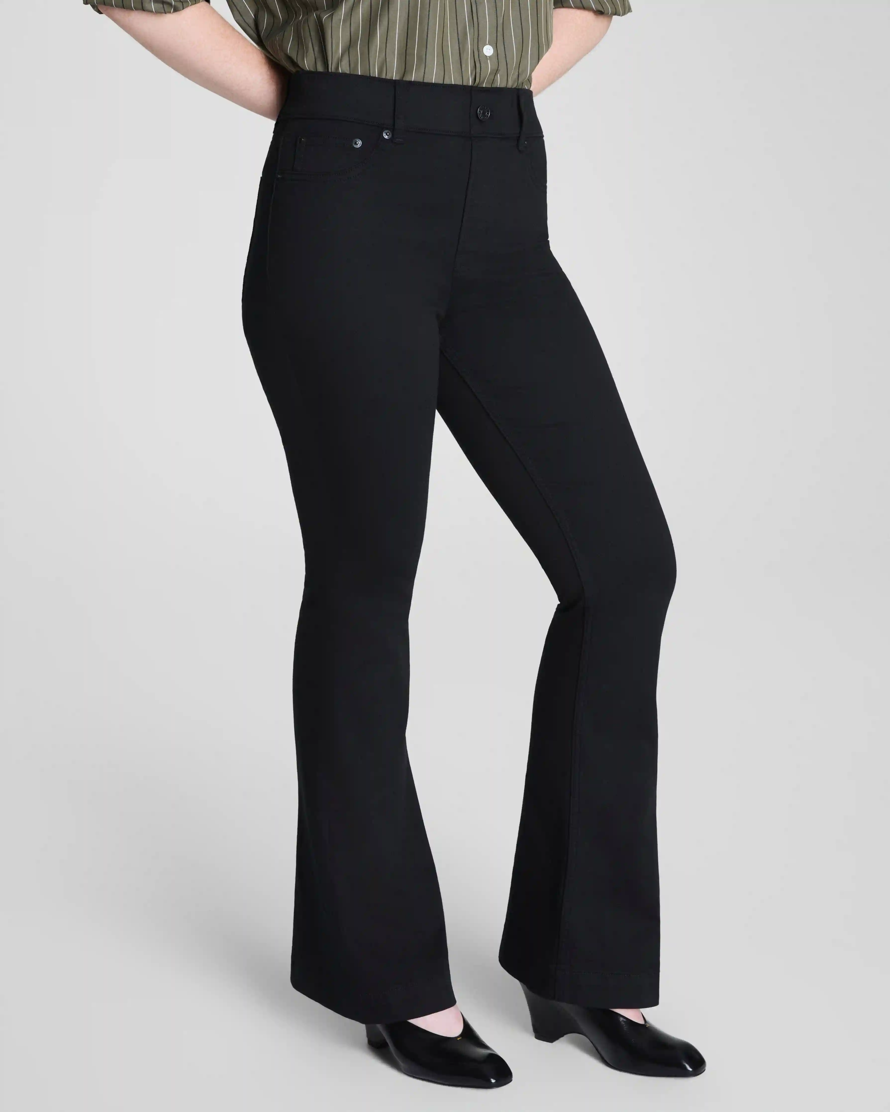 Alternative view of SPANXshape®  EveryWear Pull-On Flare Jeans | Obsidian Rinse
