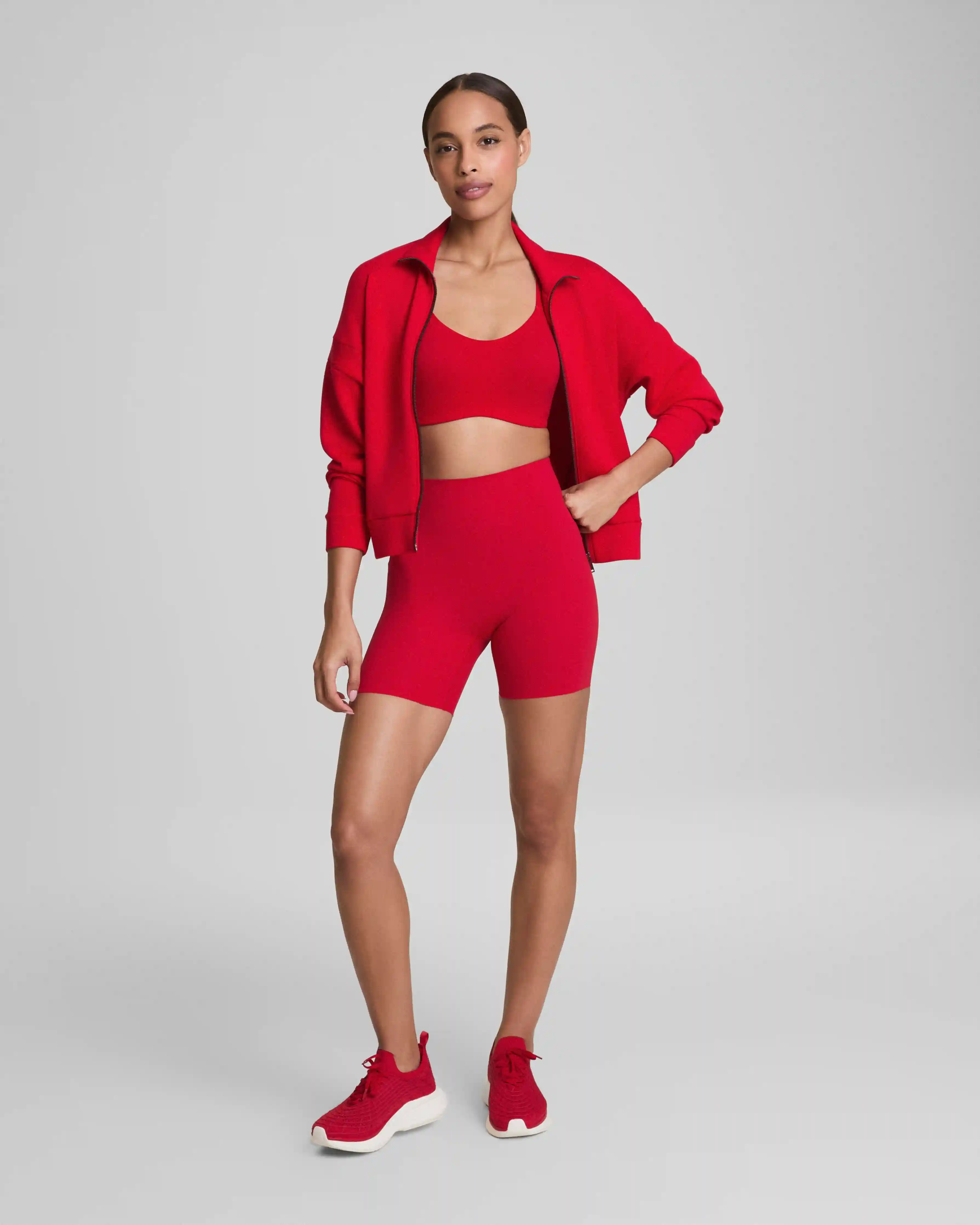 SPANXshape®  BodyLine Bike Short with Mid-Tummy Compression, 6" | Spanx Red