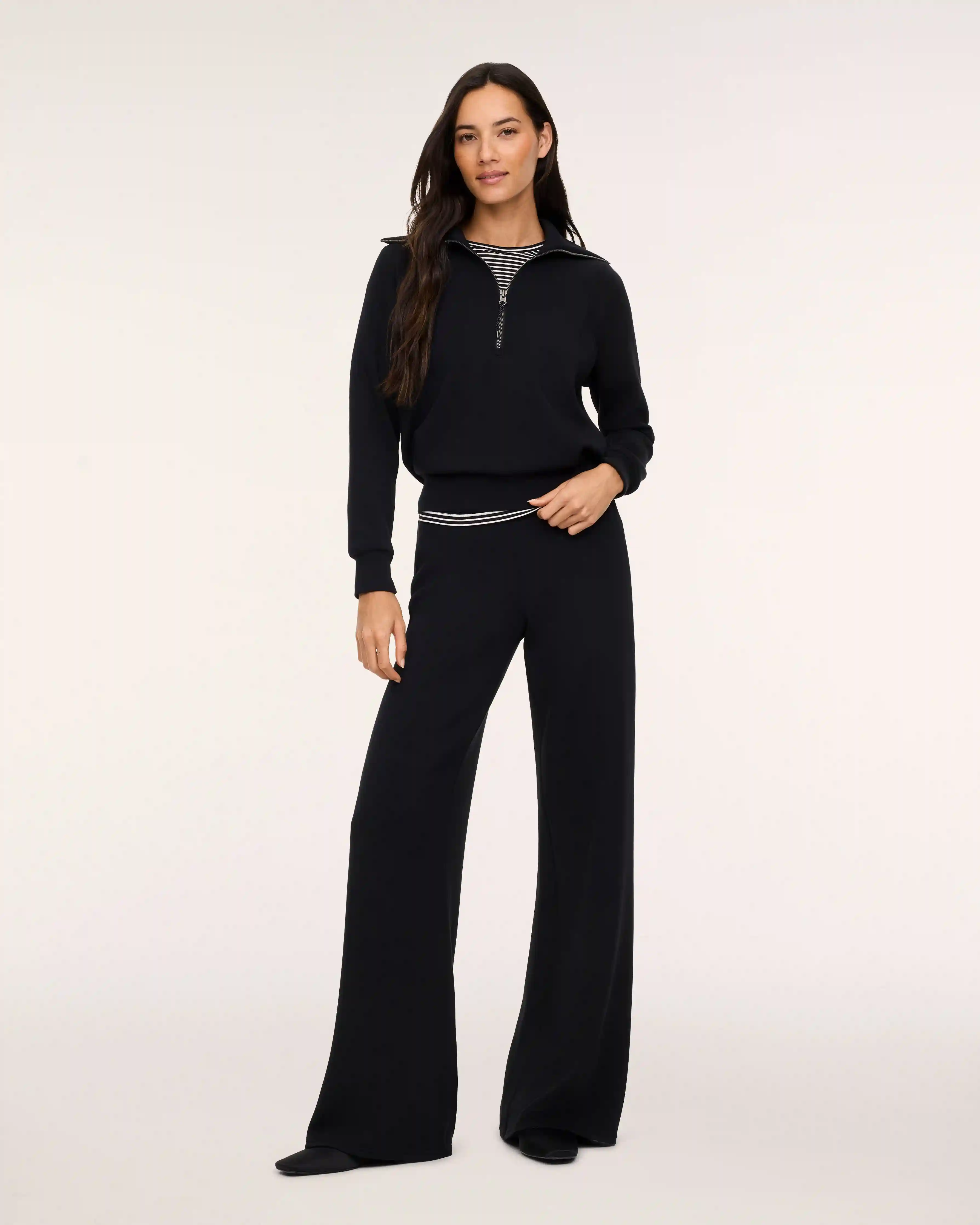 SPANX AirEssentials® Wide Leg Pant | Very Black
