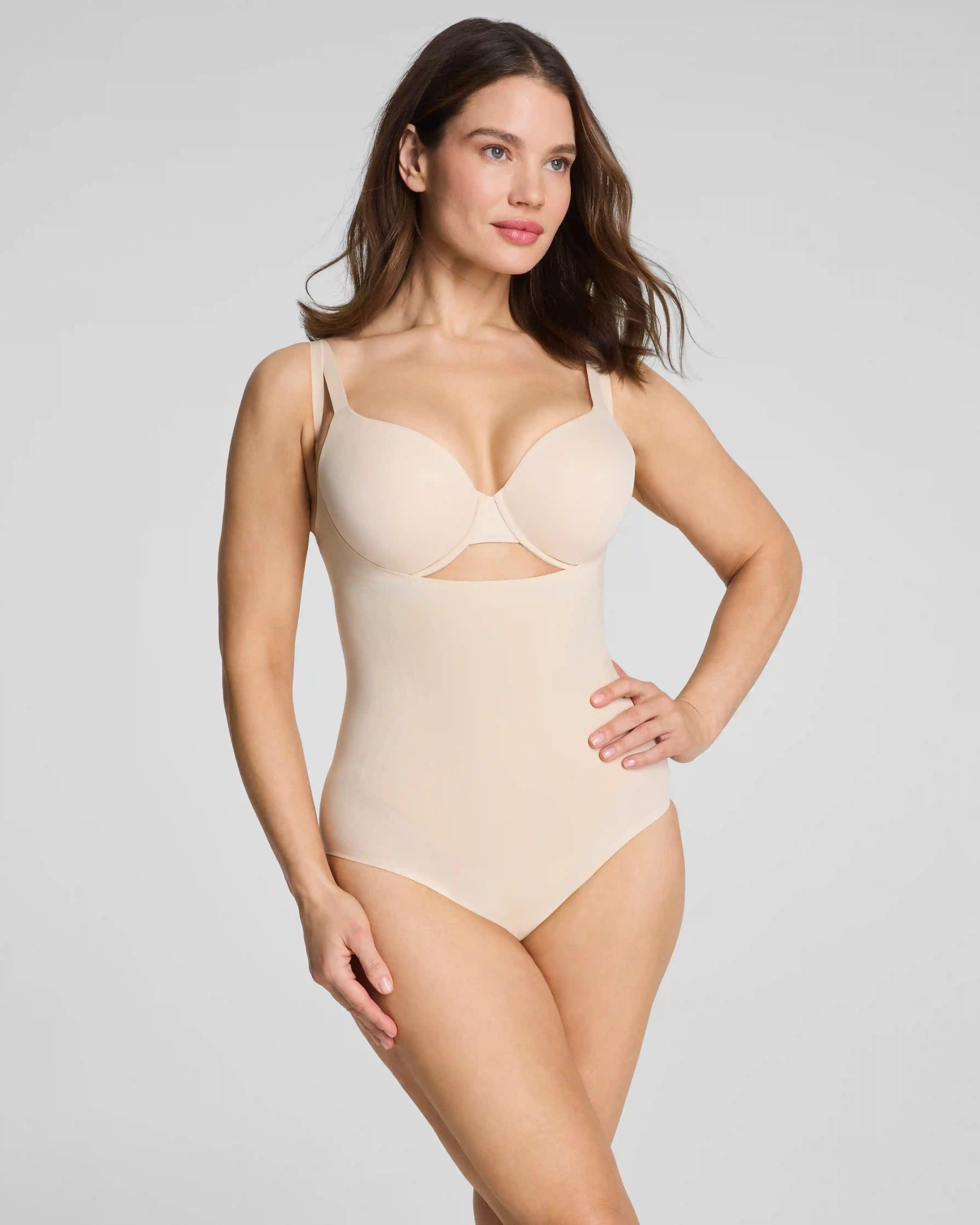 SPANXsculpt®  GoFigure Open-Bust Bodysuit | Toasted Coconut