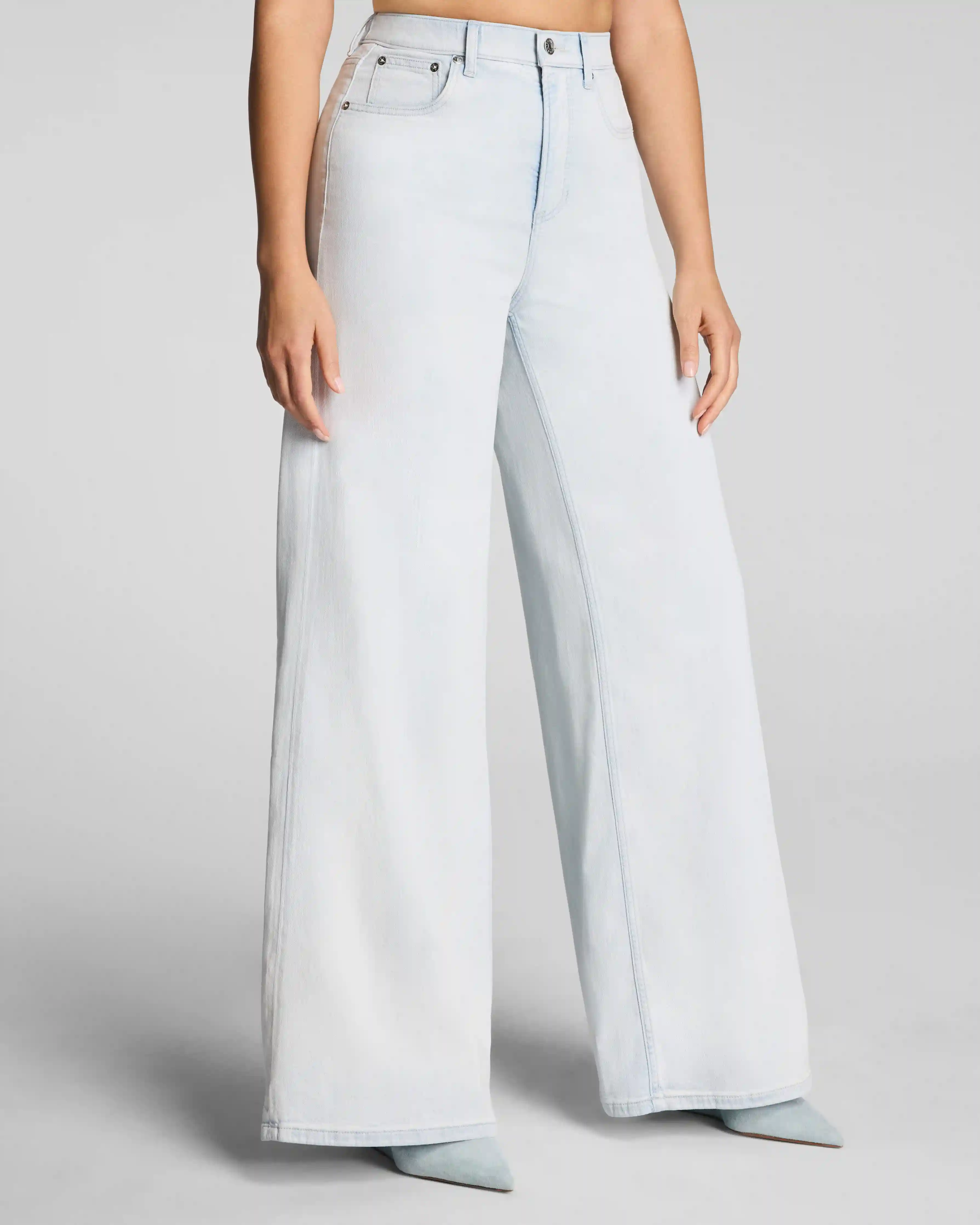 Alternative view of SPANXsupersmooth®  Authentic 360 Lightweight Super Wide Leg Jeans | Sea Breeze
