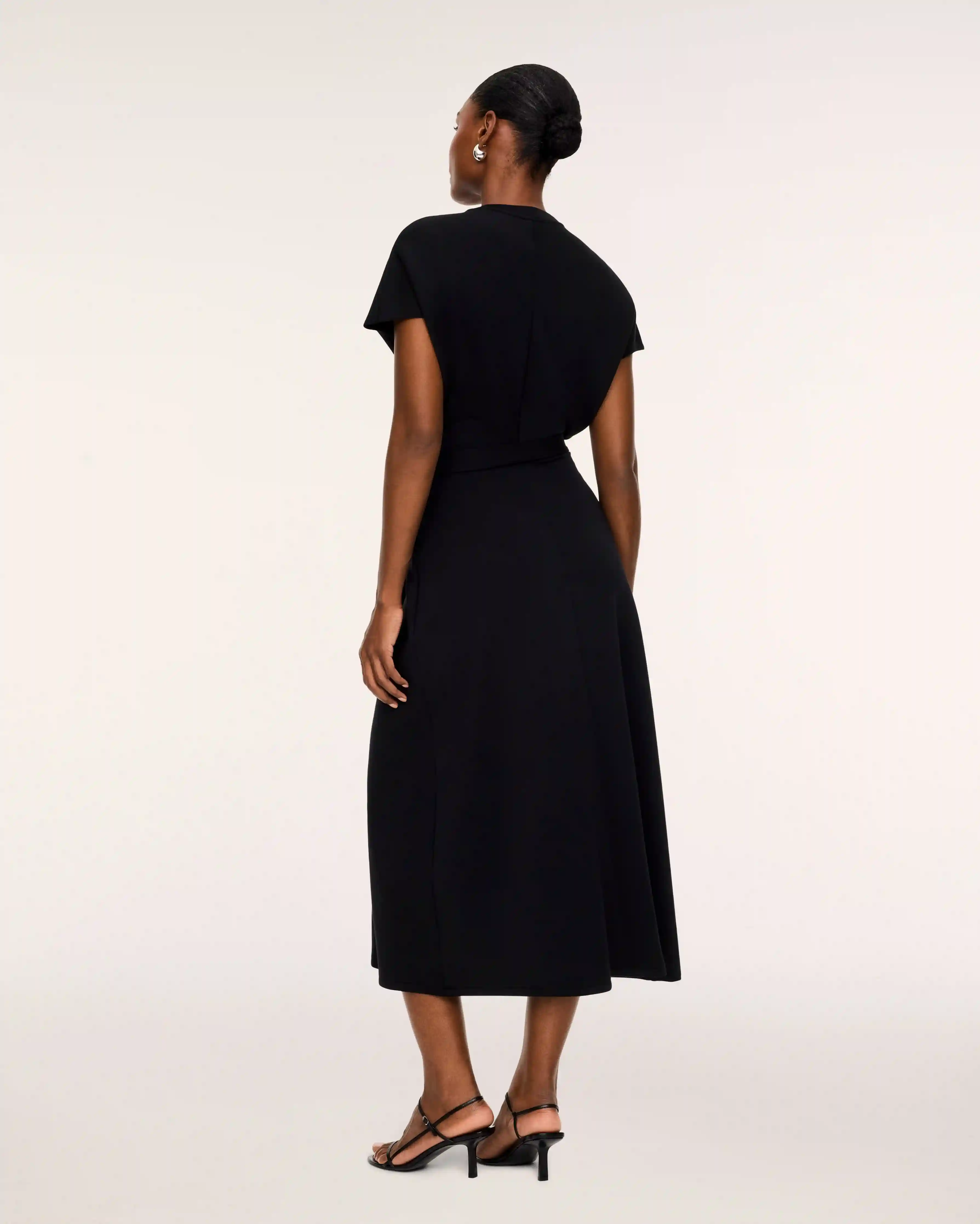 Alternative view of SPANX AirEssentials® Draped Tie-Waist Maxi Dress | Very Black