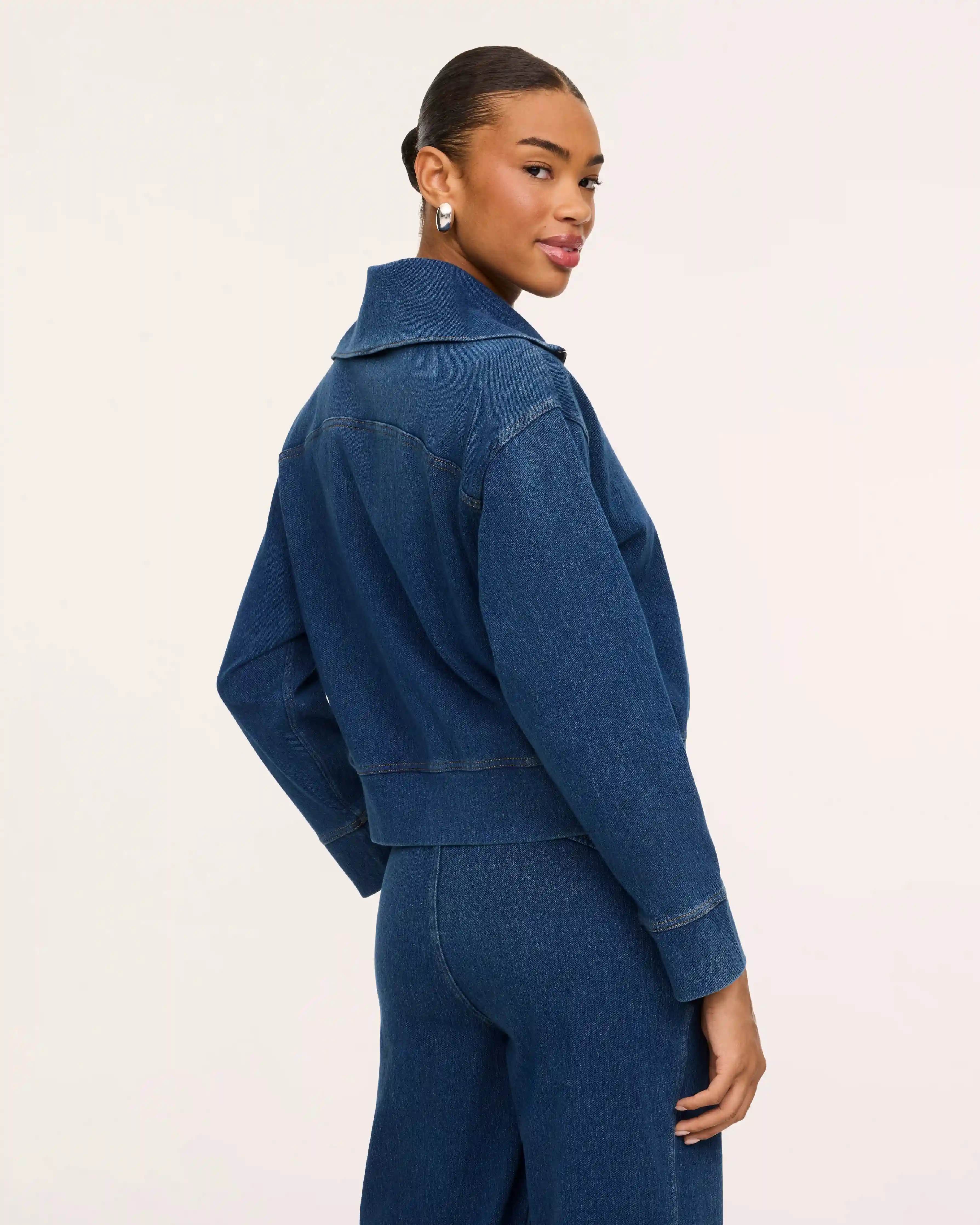 Alternative view of SPANX® Denim-ish Half Zip | Indigo Mist