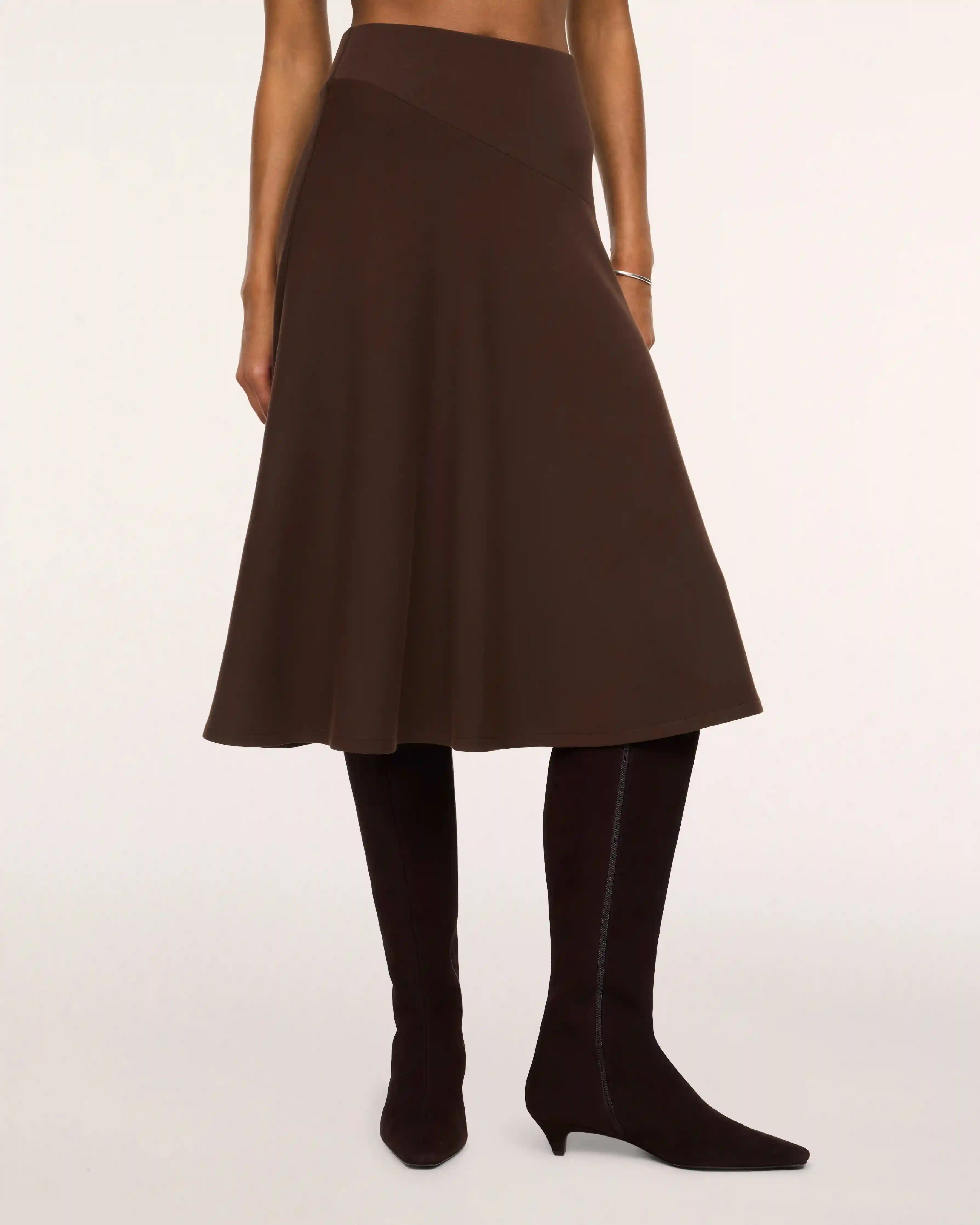 Alternative view of SPANX AirEssentials® Draped Midi Skirt | Umber Root