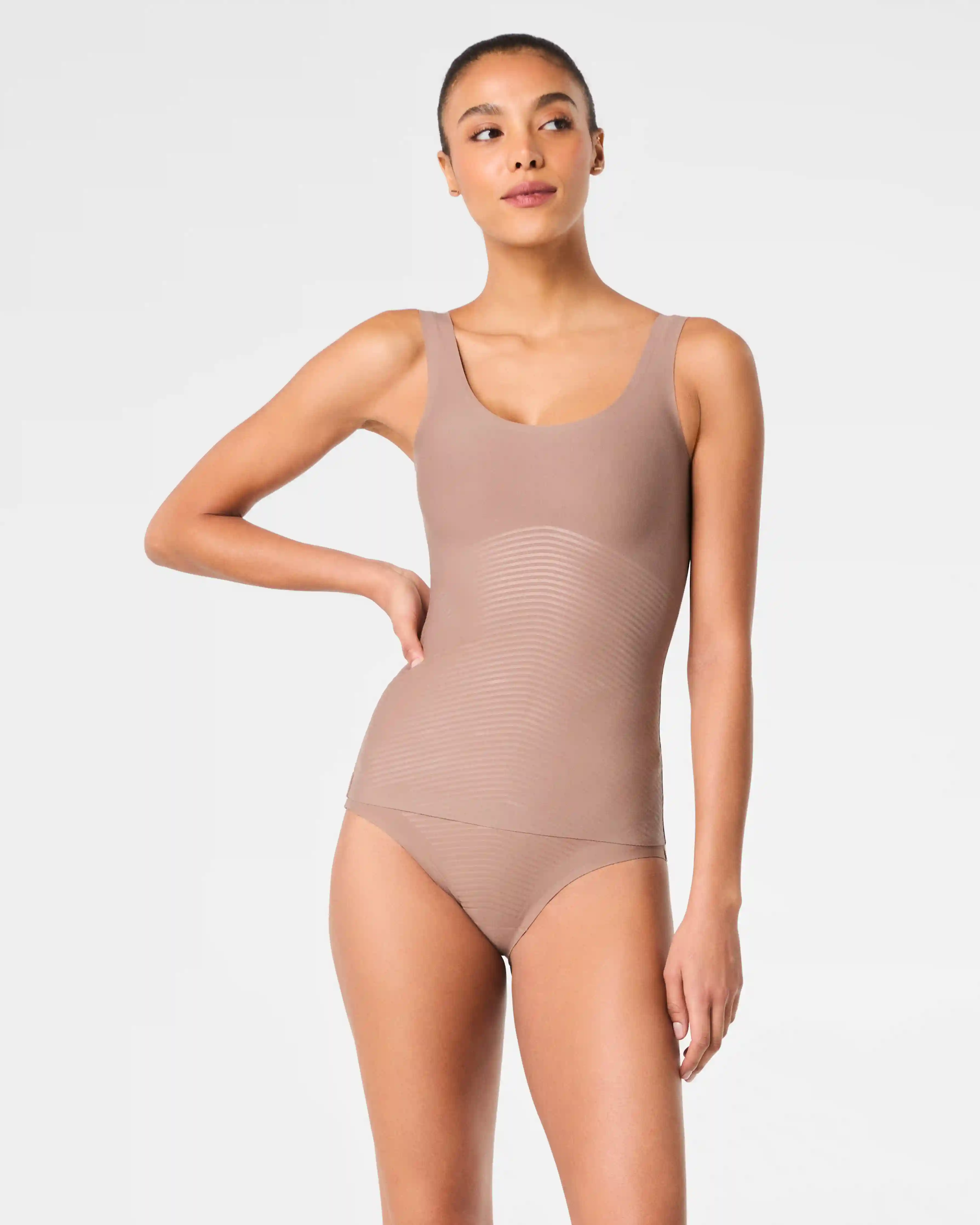 SPANXshape®  Invisible Supima® Cotton Tank | Cafe Au Lait