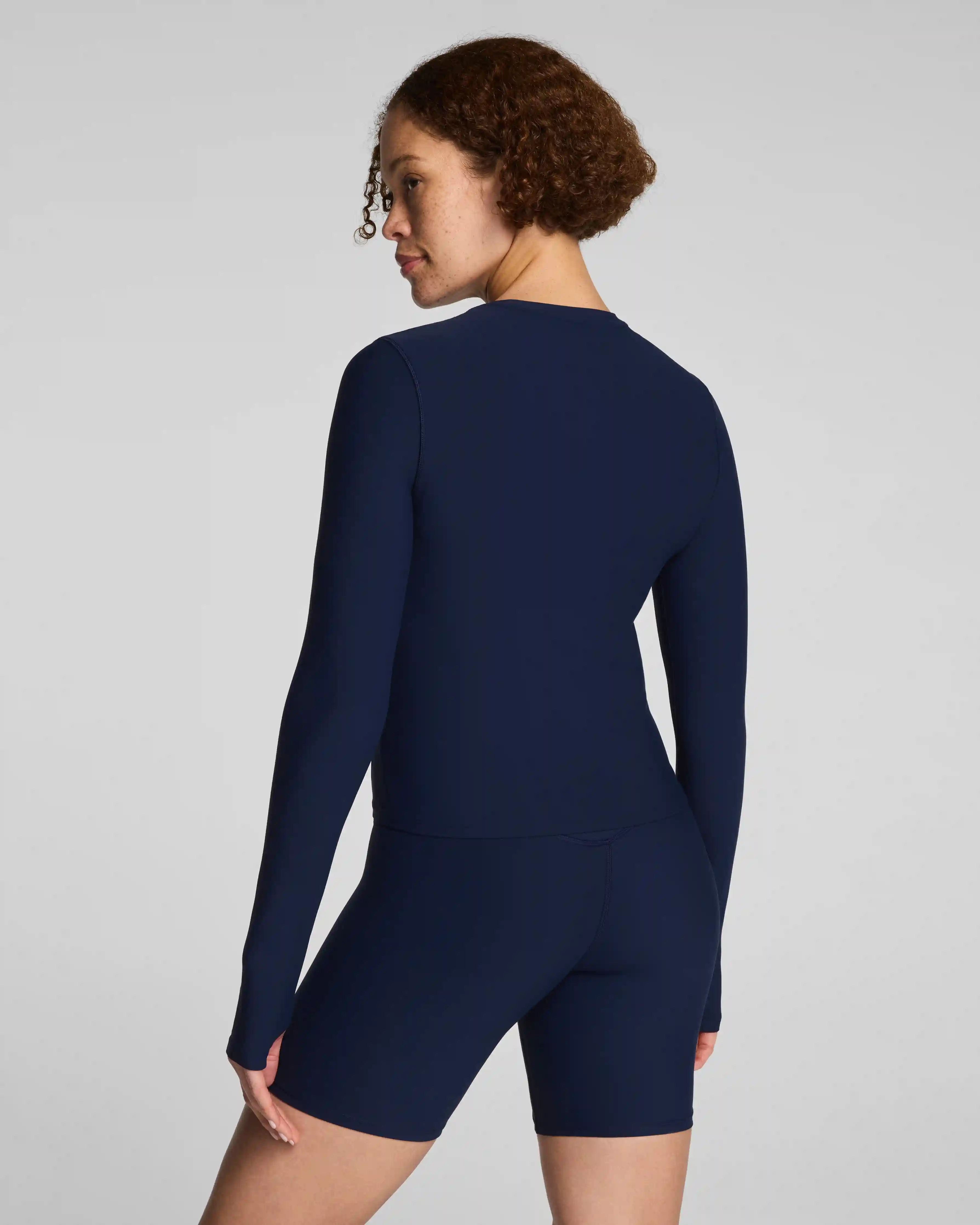 Alternative view of SPANX® OnForm Long Sleeve Top | Timeless Navy