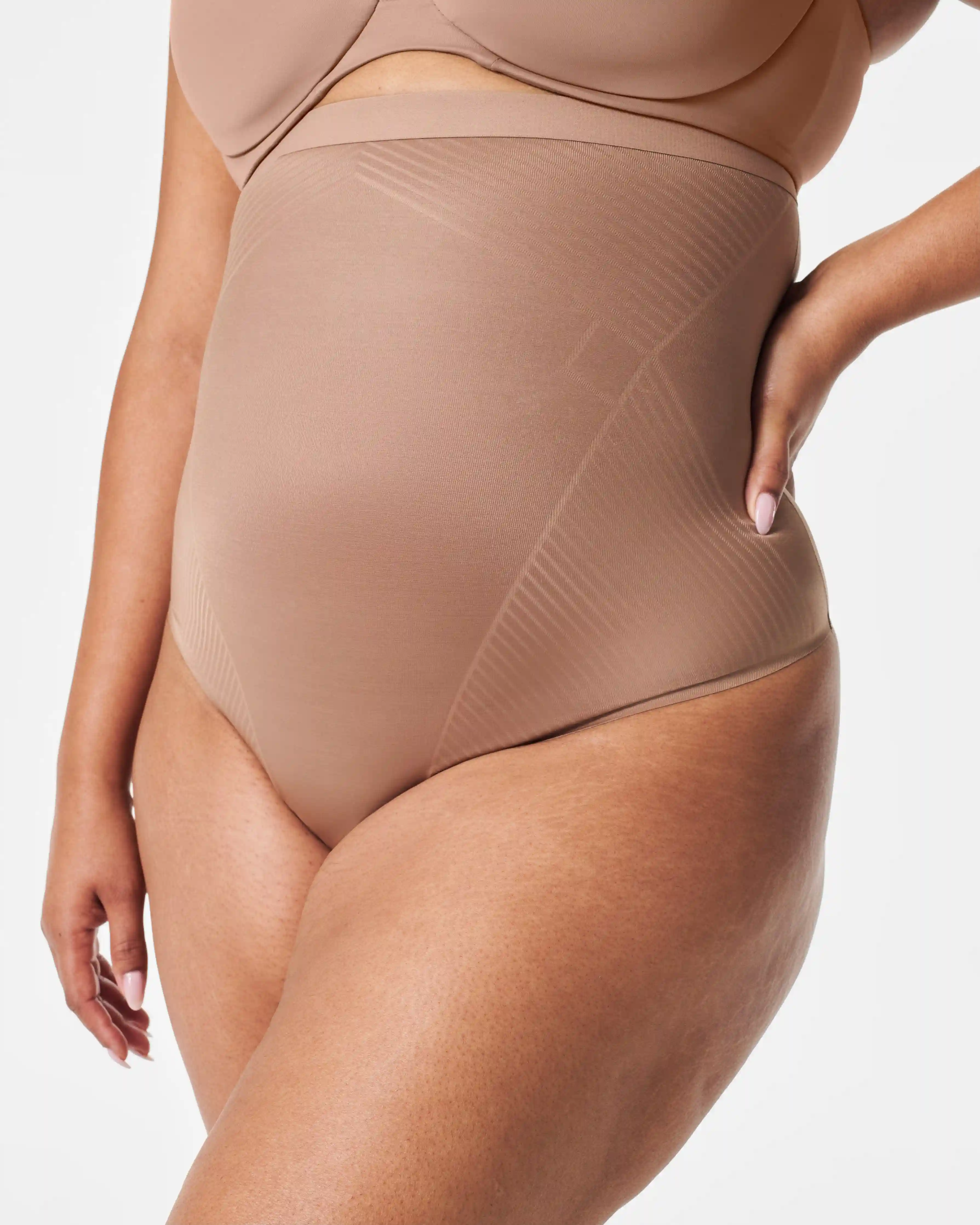 Alternative view of SPANXshape®  Invisible High-Waisted Thong | Cafe Au Lait