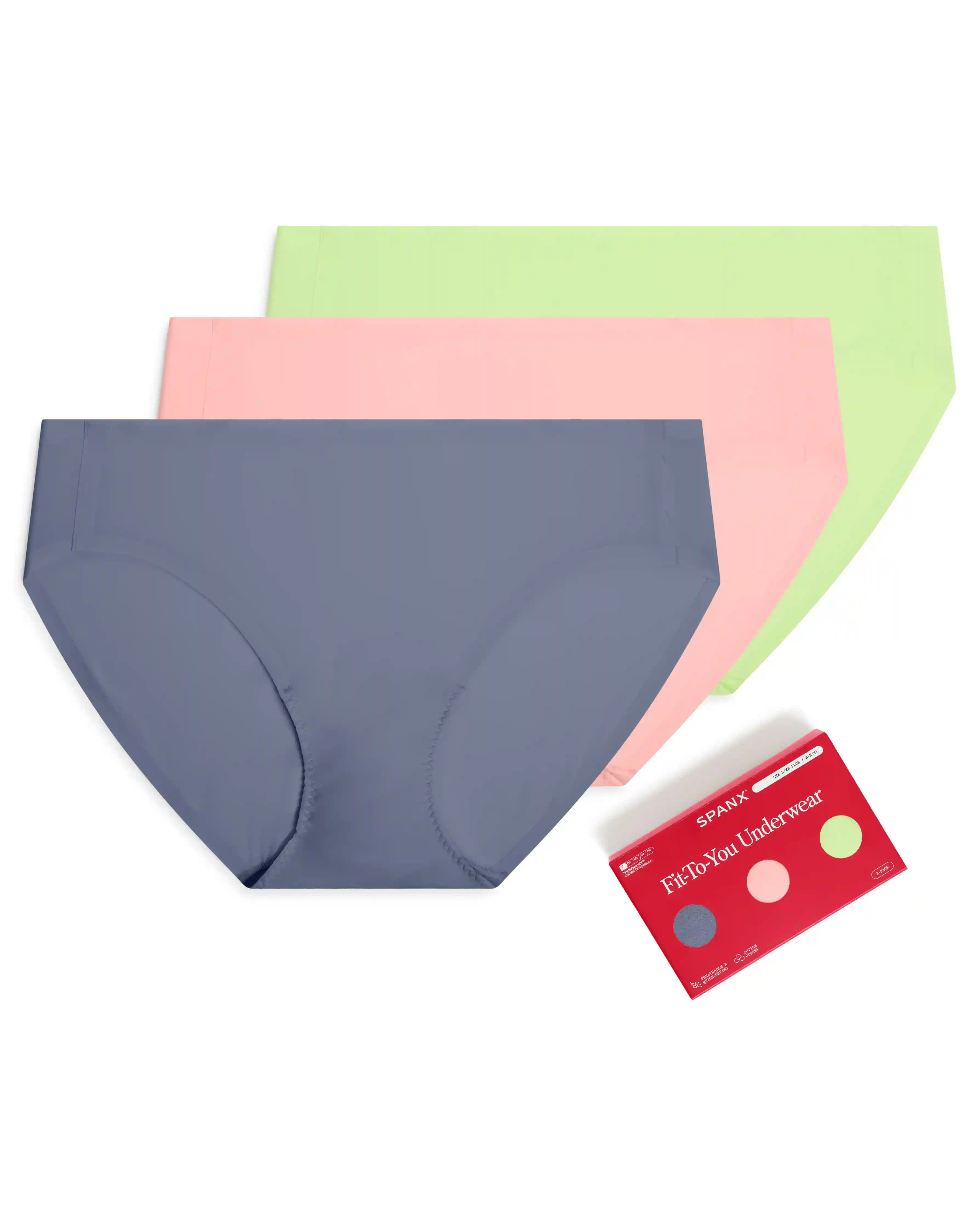 SPANXsmooth®  Fit-To-You Bikini 3-Pack Box | Rain/Begonia/Zest