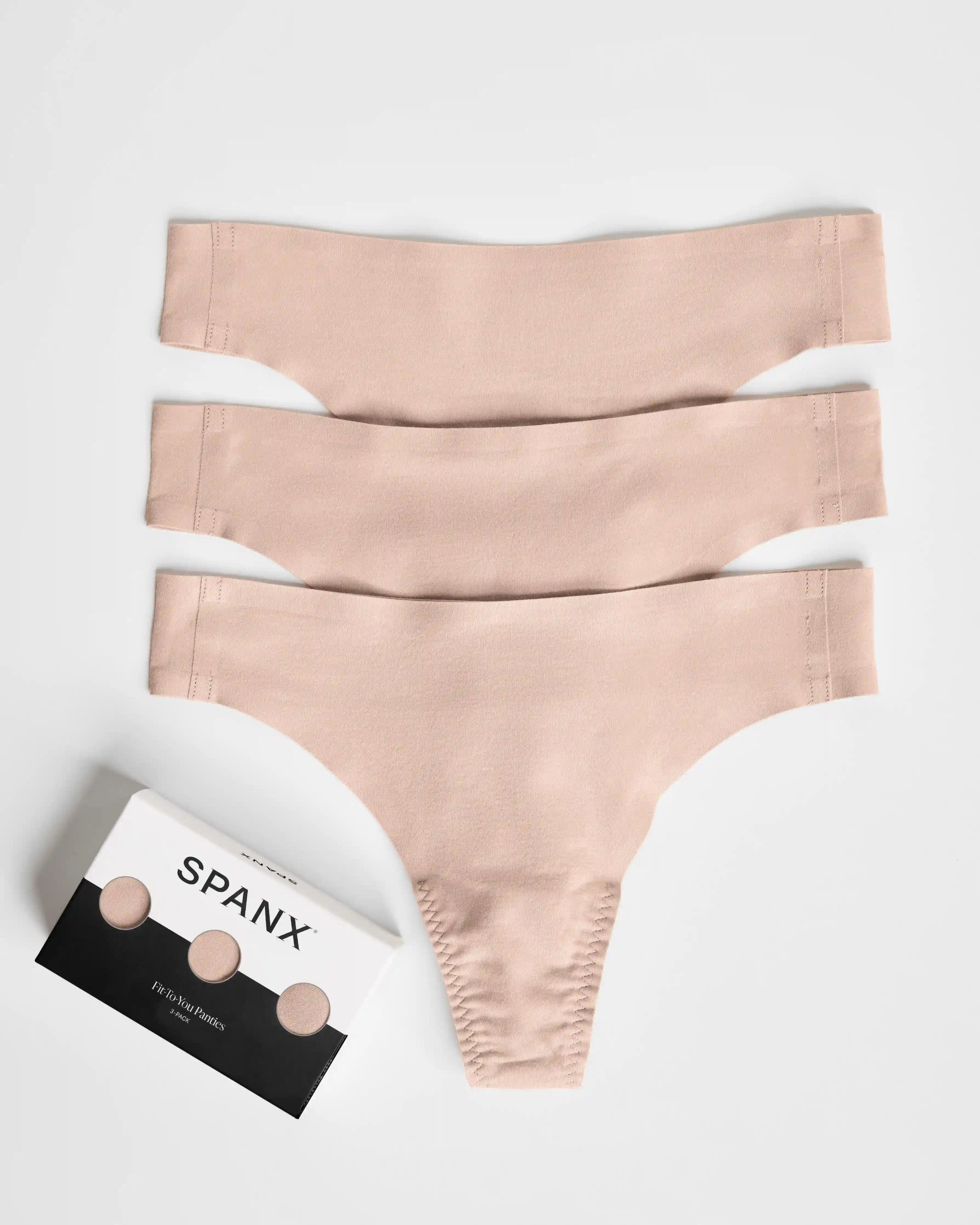 SPANXsmooth®  Fit-To-You Thong 3-Pack Box | Naked 2.0